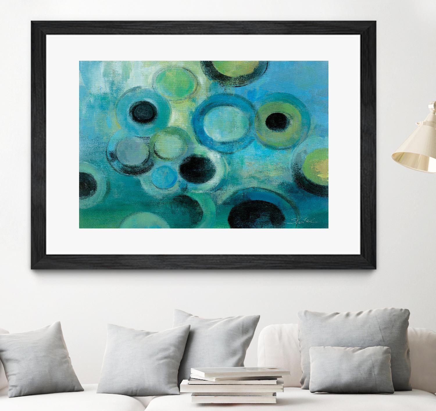 Pebbles on the Beach by Silvia Vassileva on GIANT ART - green abstract