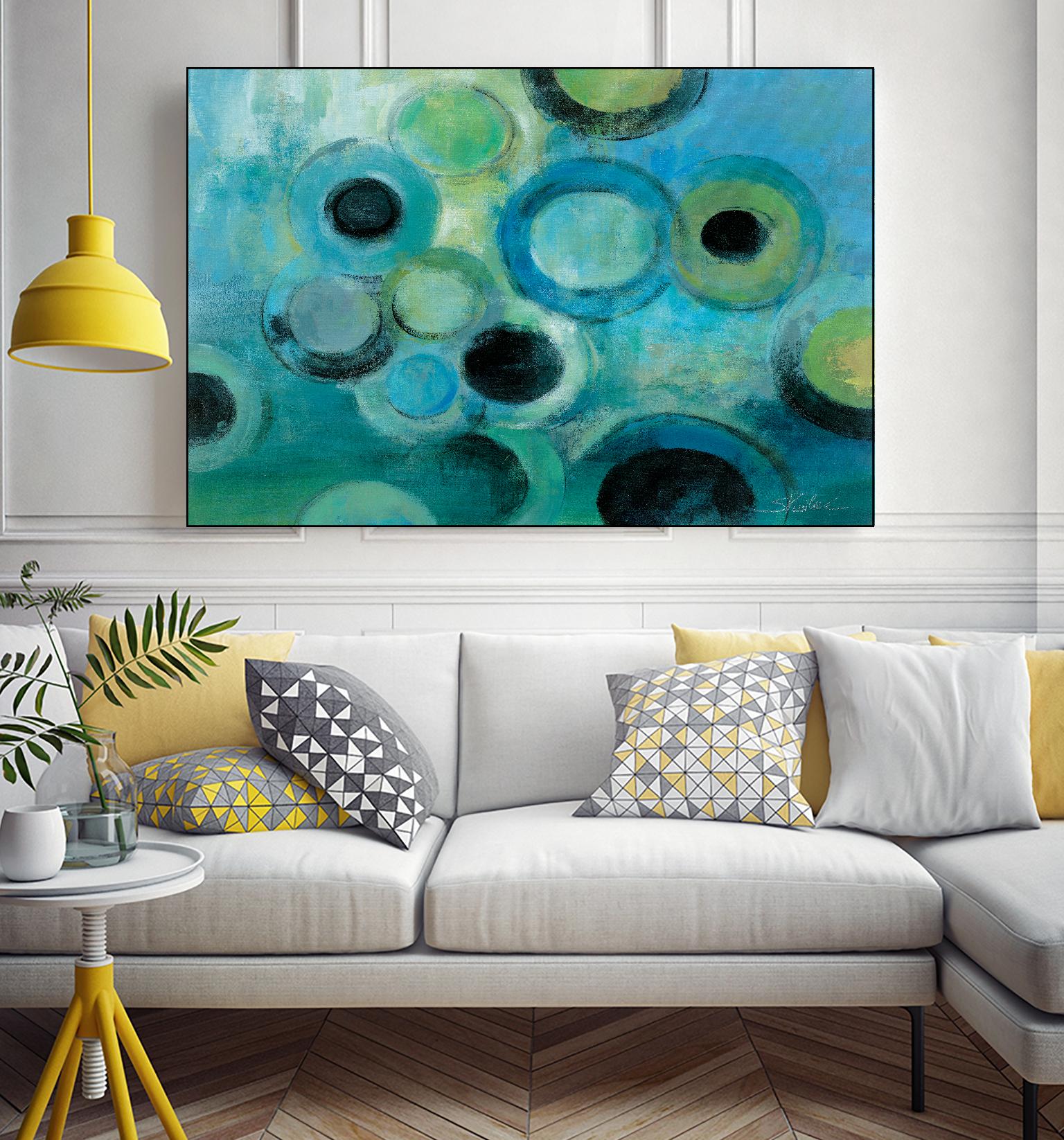 Pebbles on the Beach by Silvia Vassileva on GIANT ART - green abstract