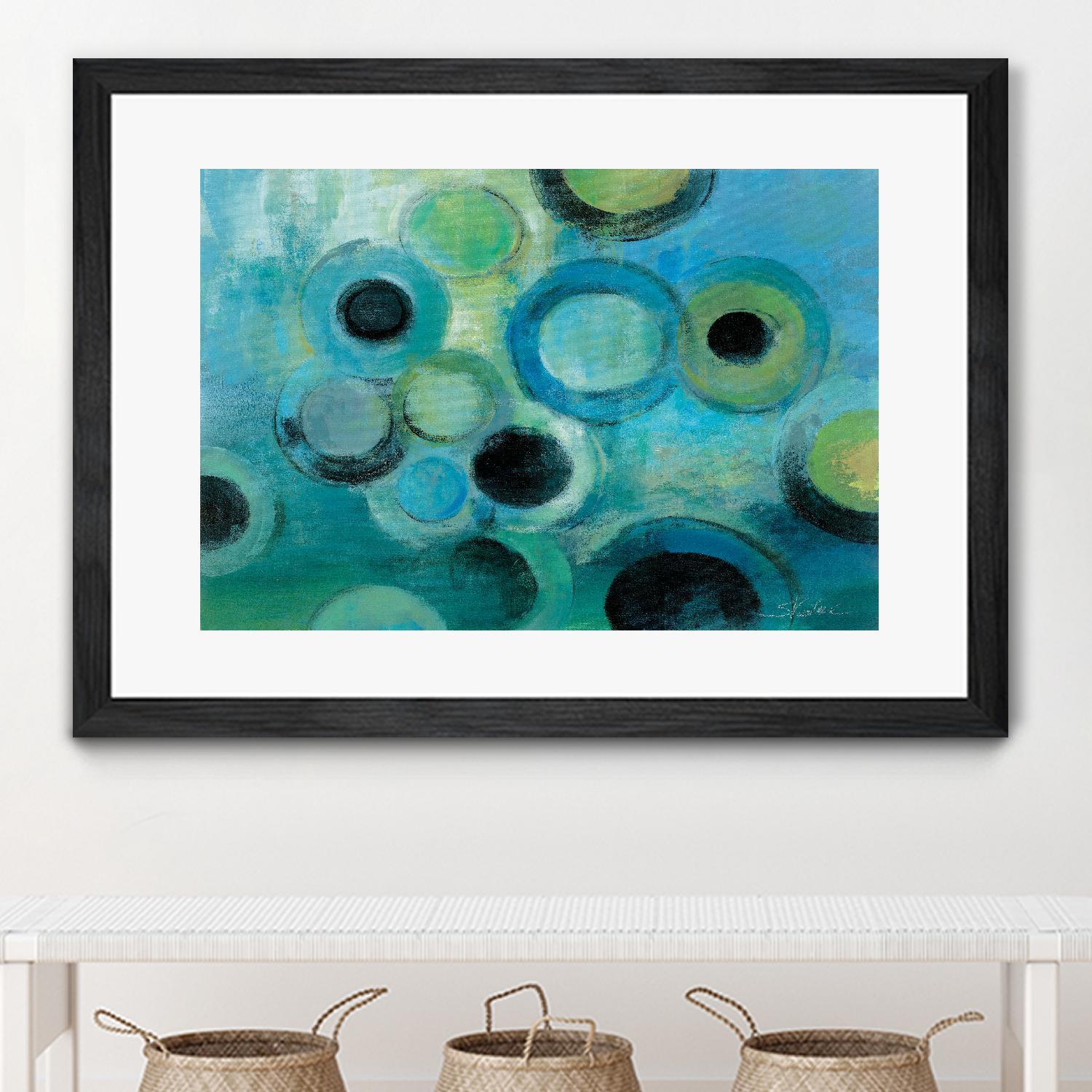 Pebbles on the Beach by Silvia Vassileva on GIANT ART - green abstract