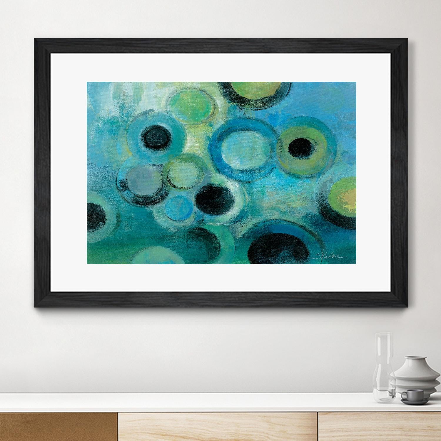 Pebbles on the Beach by Silvia Vassileva on GIANT ART - green abstract