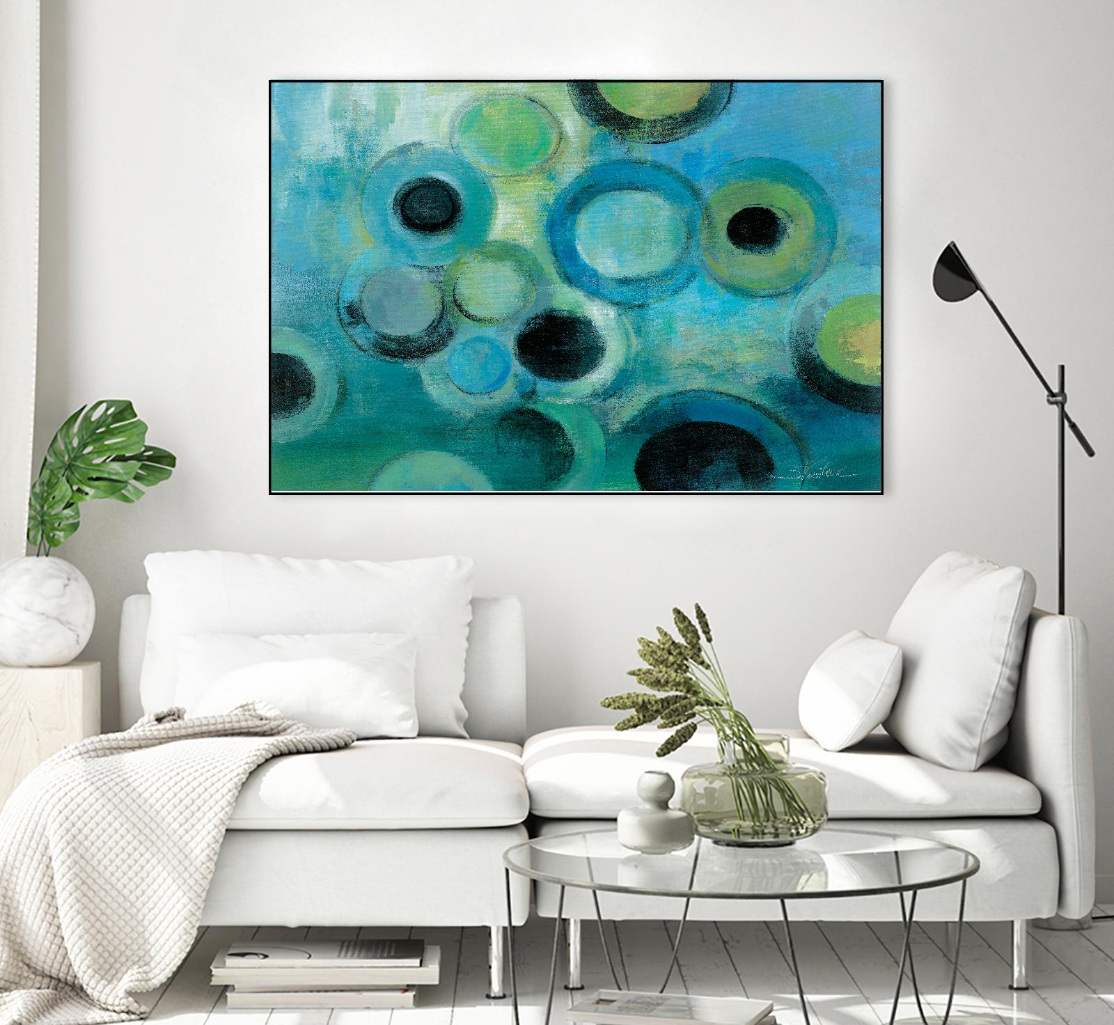 Pebbles on the Beach by Silvia Vassileva on GIANT ART - green abstract
