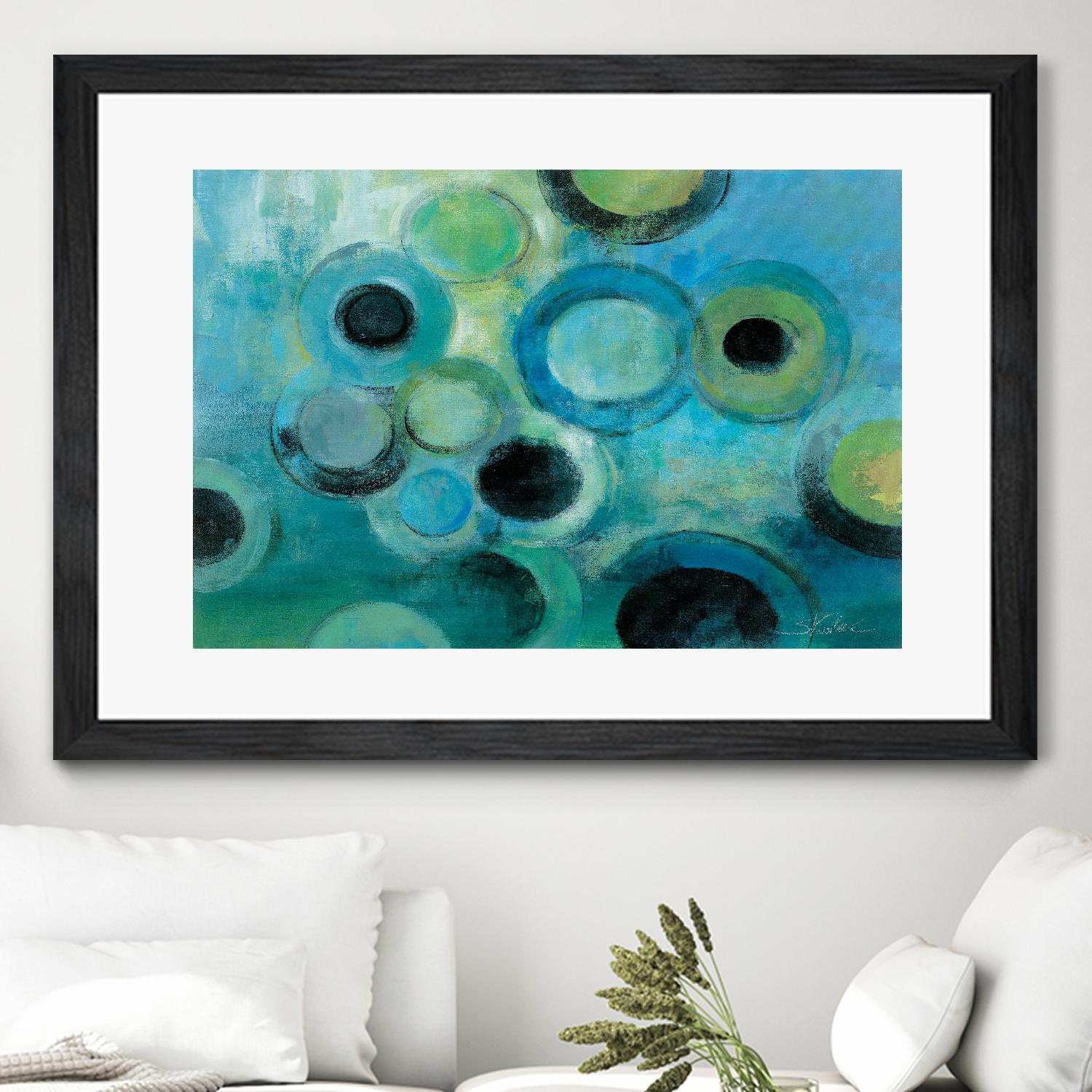 Pebbles on the Beach by Silvia Vassileva on GIANT ART - green abstract