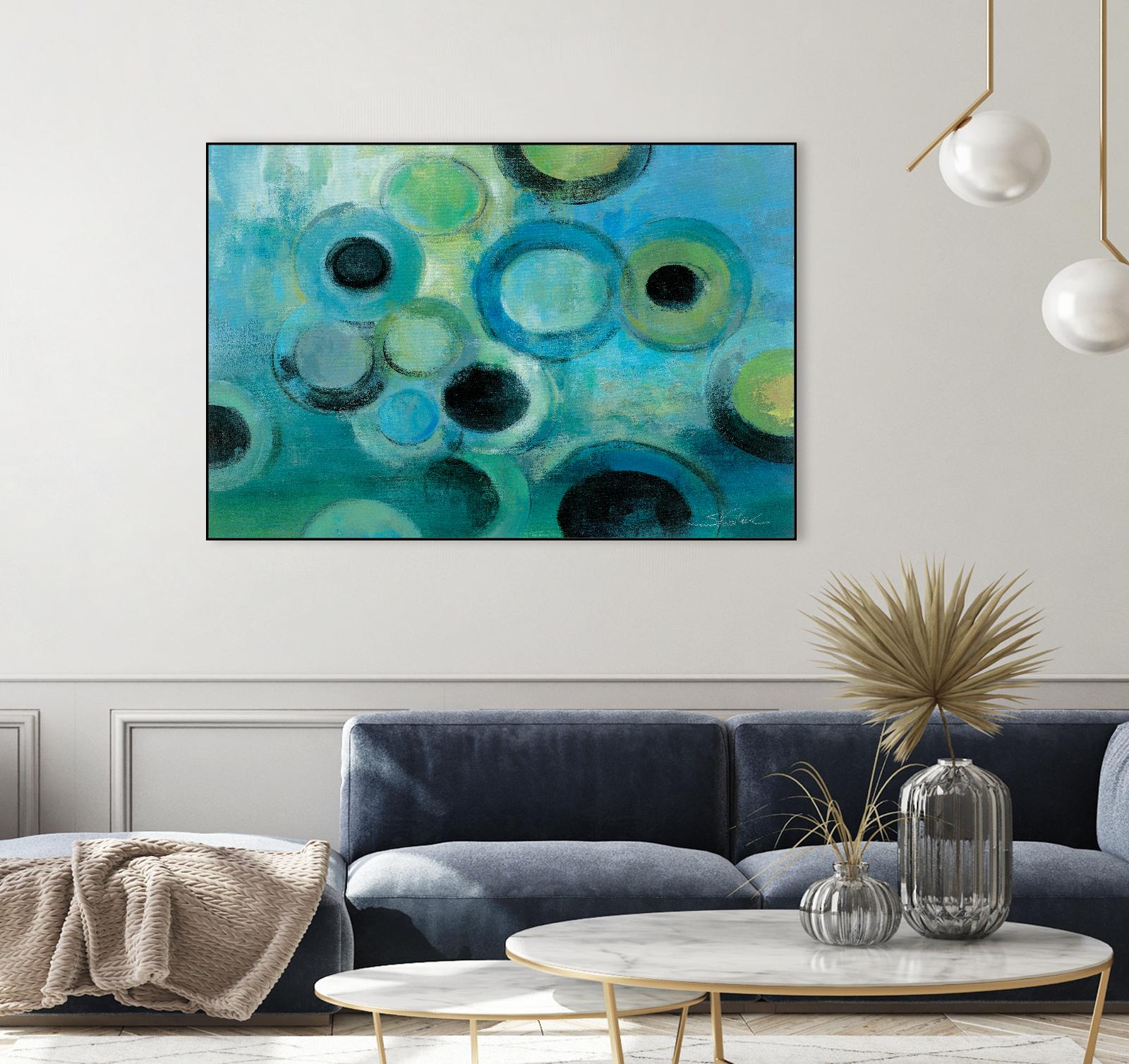 Pebbles on the Beach by Silvia Vassileva on GIANT ART - green abstract