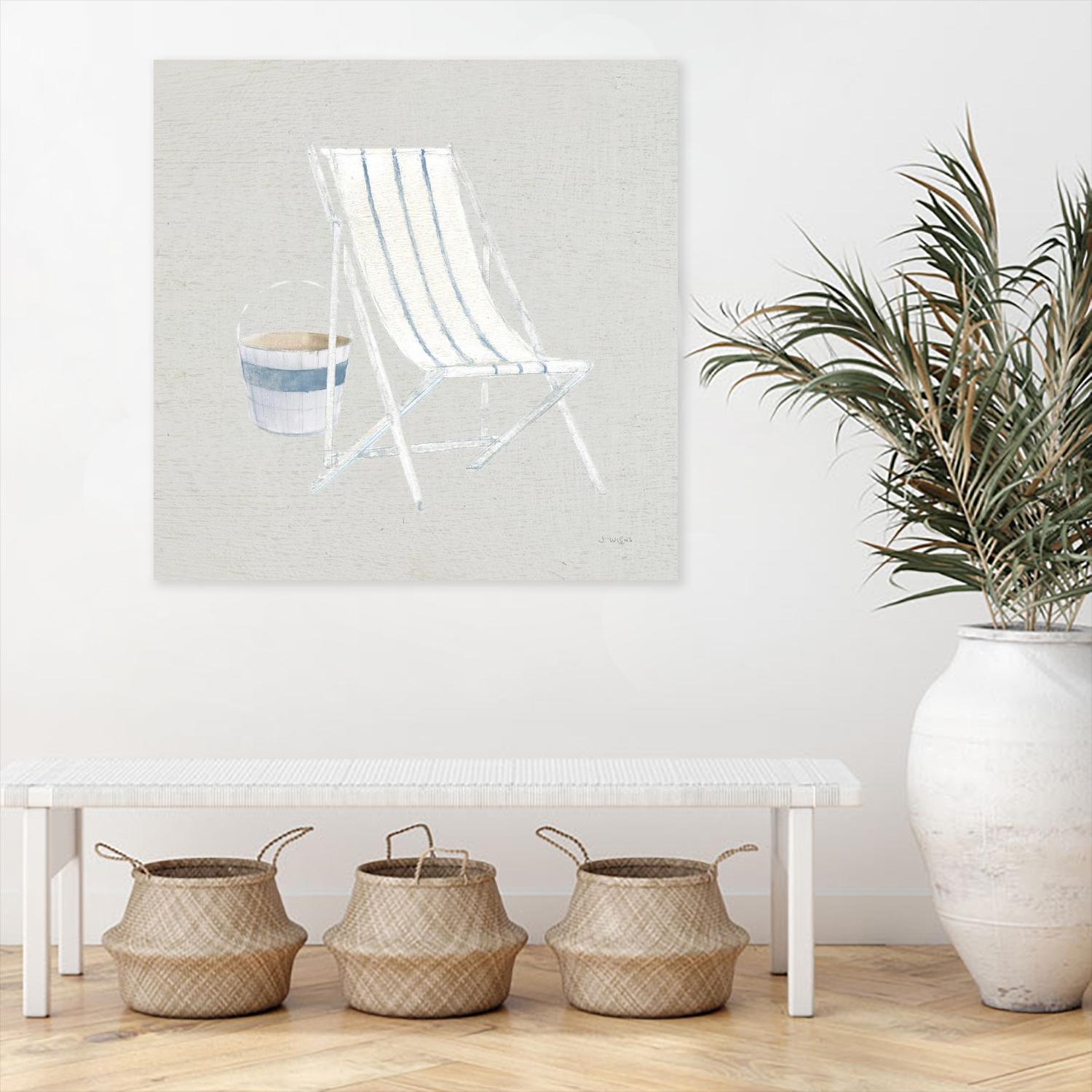 Serene Seaside III Tan by James Wiens on GIANT ART - white costal beige