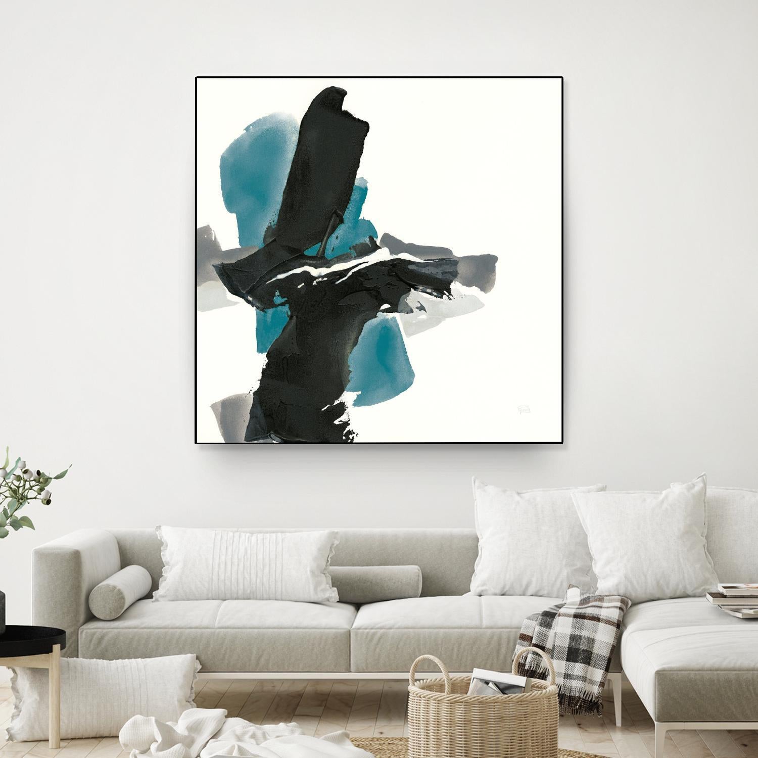Black and Teal IV by Chris Paschke on GIANT ART - multi abstract abstract