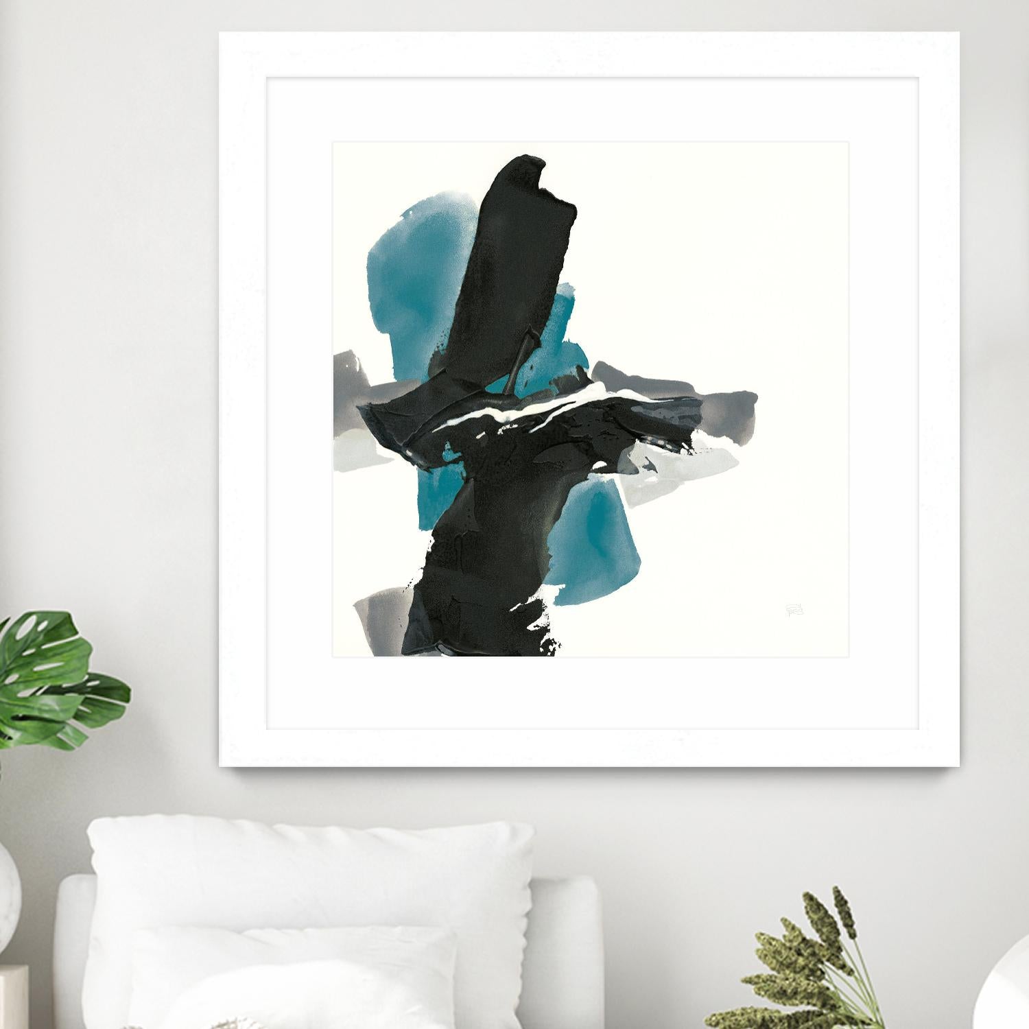Black and Teal IV by Chris Paschke on GIANT ART - multi abstract abstract