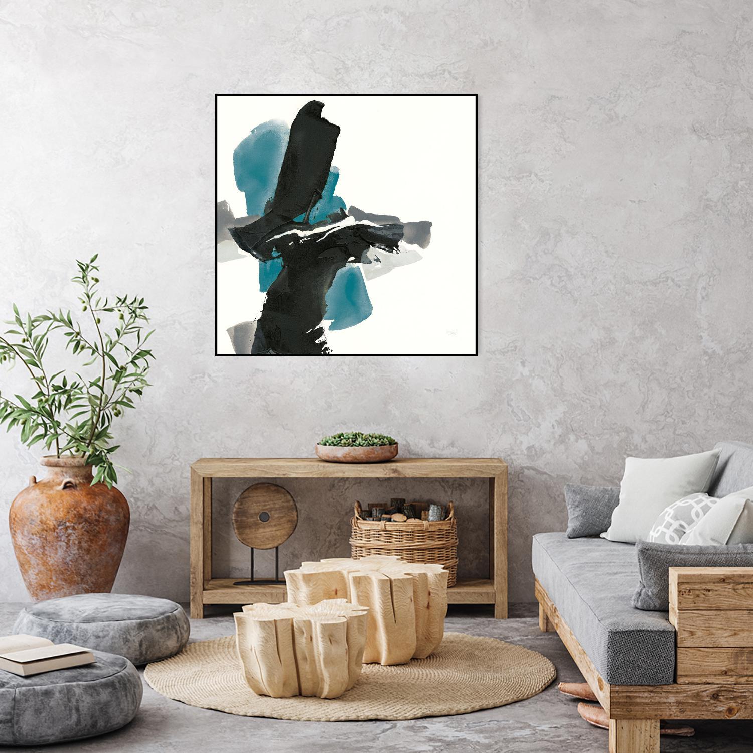 Black and Teal IV by Chris Paschke on GIANT ART - multi abstract abstract