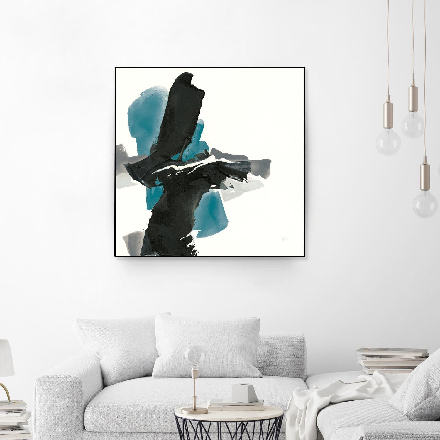 Black and Teal IV by Chris Paschke on GIANT ART - multi abstract abstract