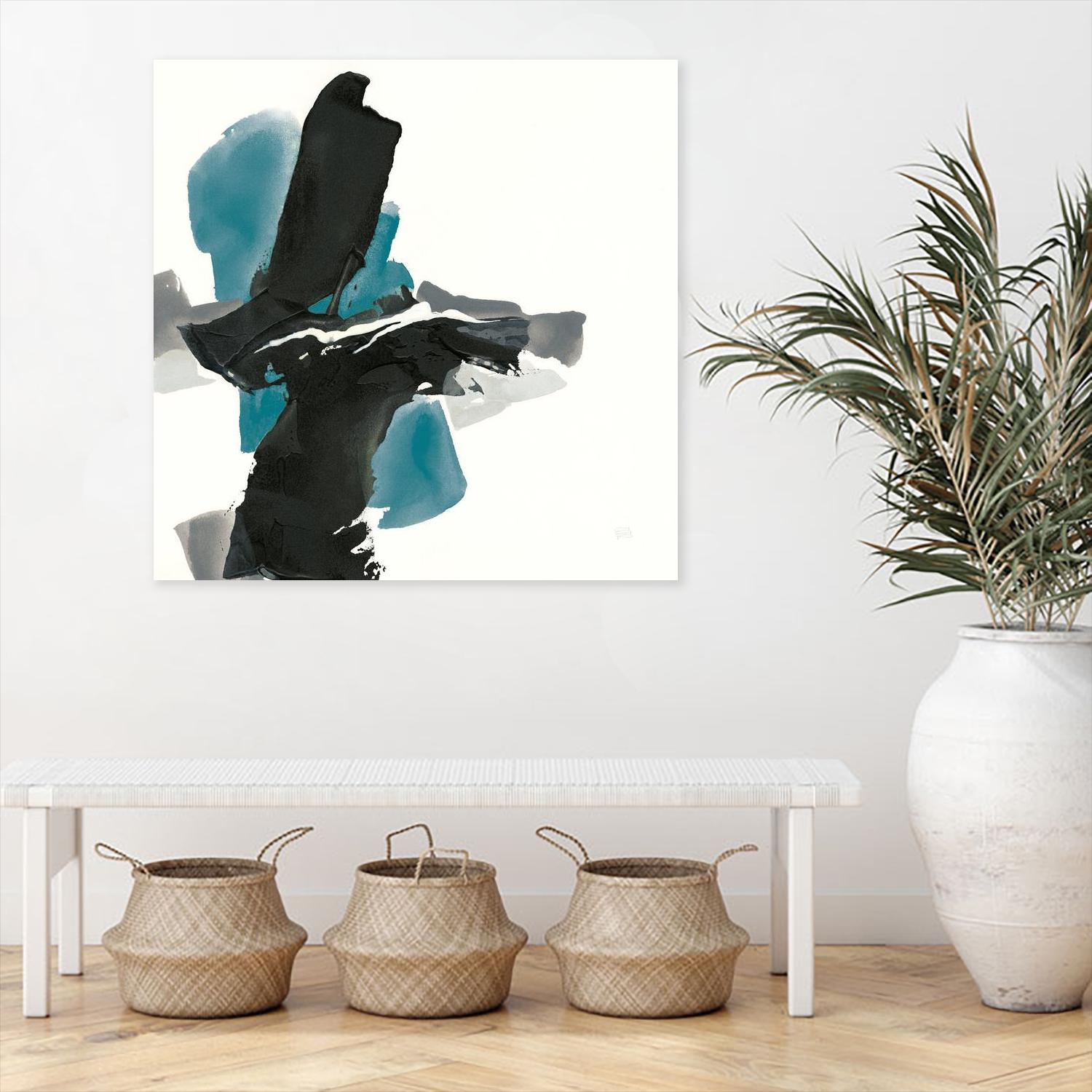 Black and Teal IV by Chris Paschke on GIANT ART - multi abstract abstract
