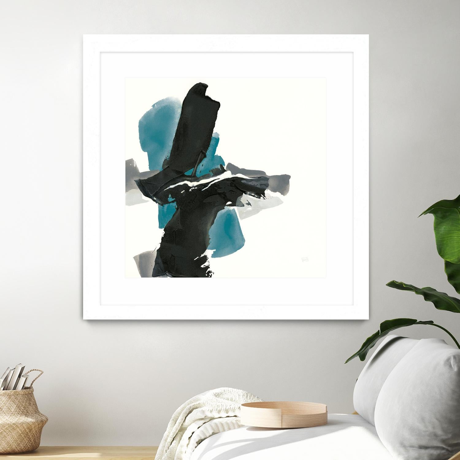 Black and Teal IV by Chris Paschke on GIANT ART - multi abstract abstract