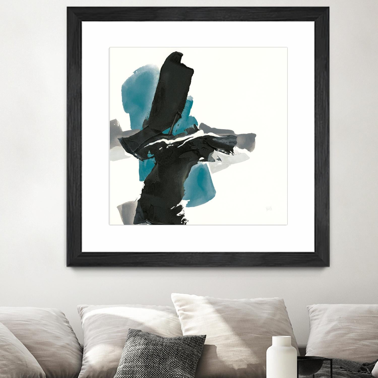 Black and Teal IV by Chris Paschke on GIANT ART - multi abstract abstract