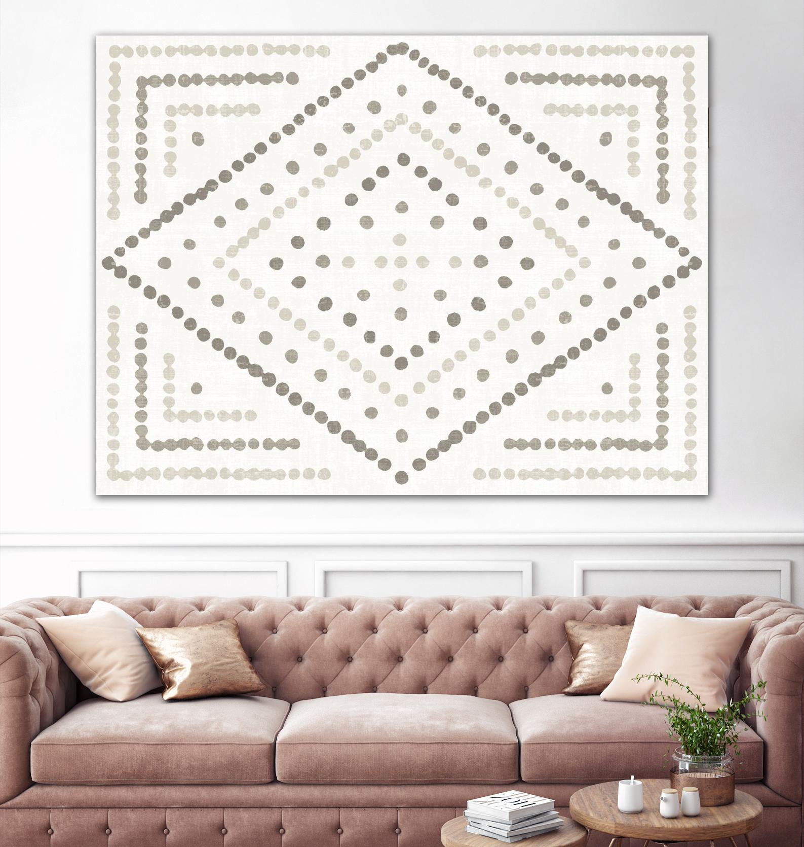 Daisy Dots Tile II Neutral by Wild Apple on GIANT ART - multi abstract abstract