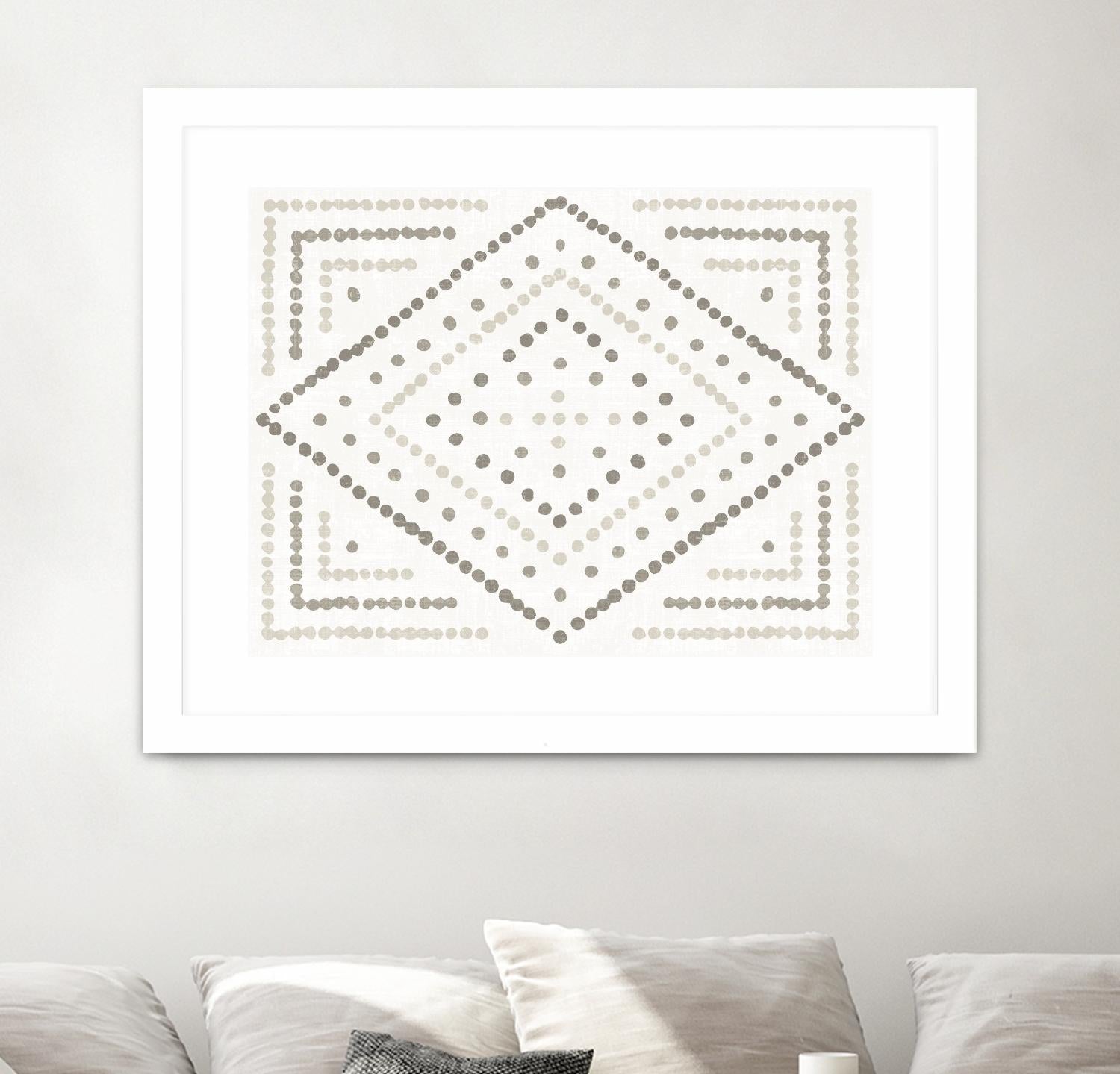 Daisy Dots Tile II Neutral by Wild Apple on GIANT ART - multi abstract abstract