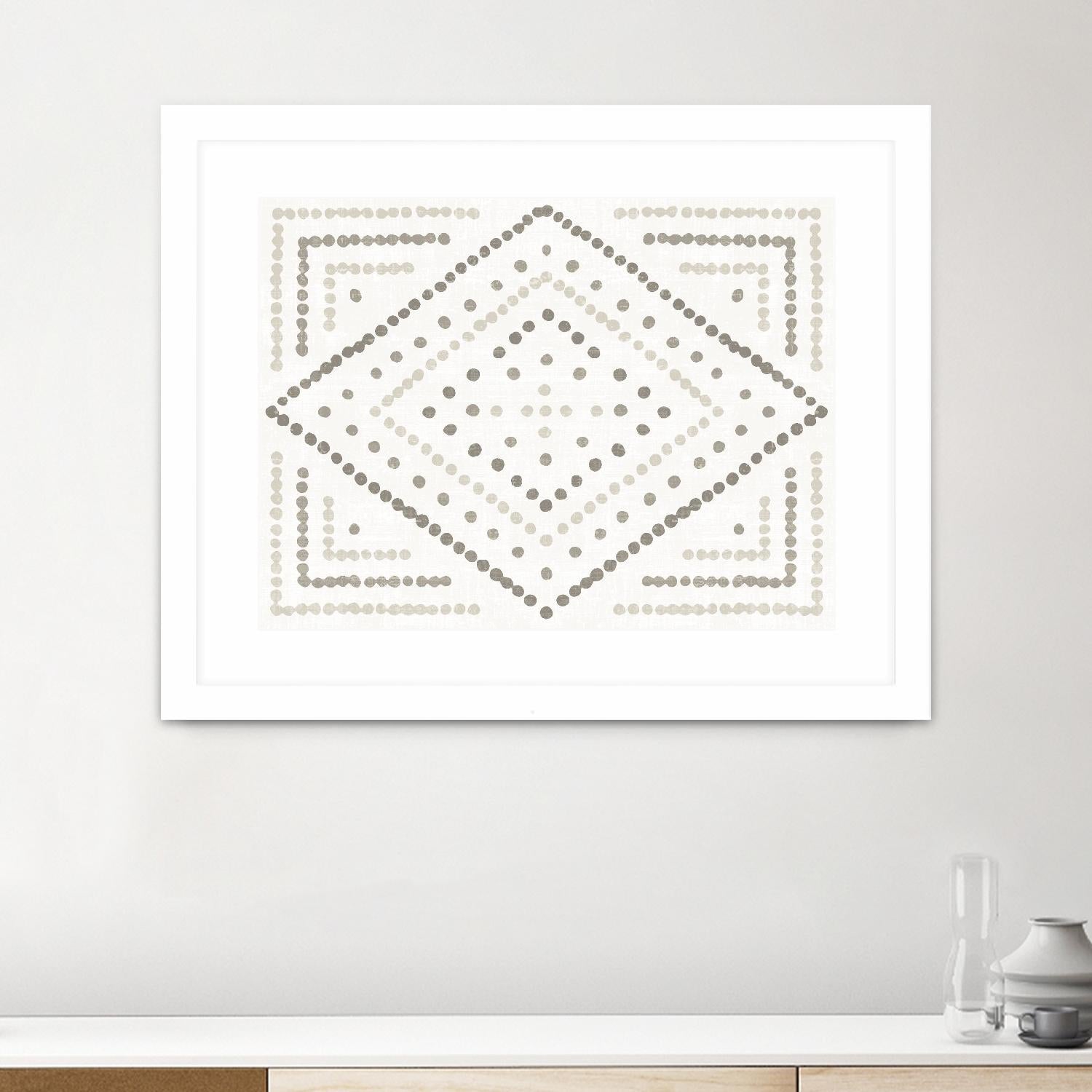 Daisy Dots Tile II Neutral by Wild Apple on GIANT ART - multi abstract abstract