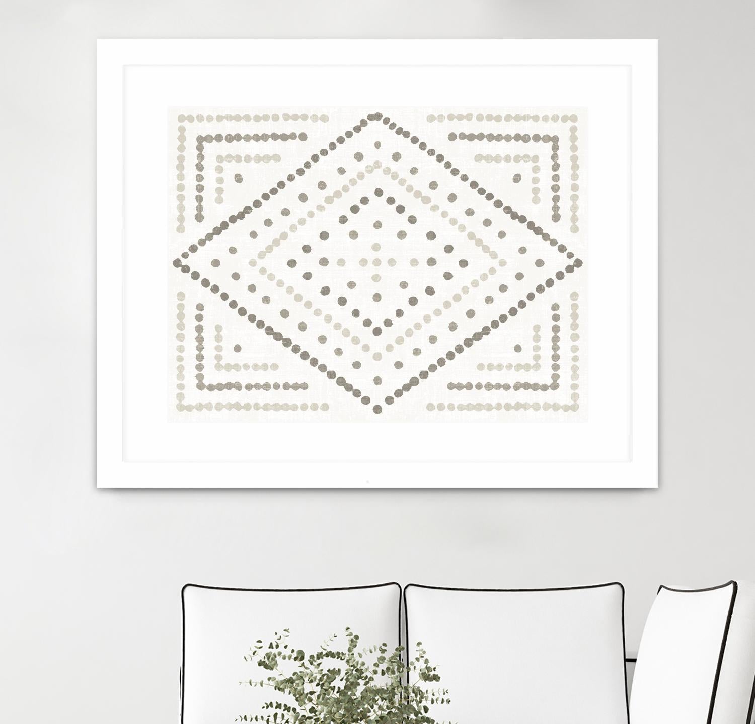 Daisy Dots Tile II Neutral by Wild Apple on GIANT ART - multi abstract abstract