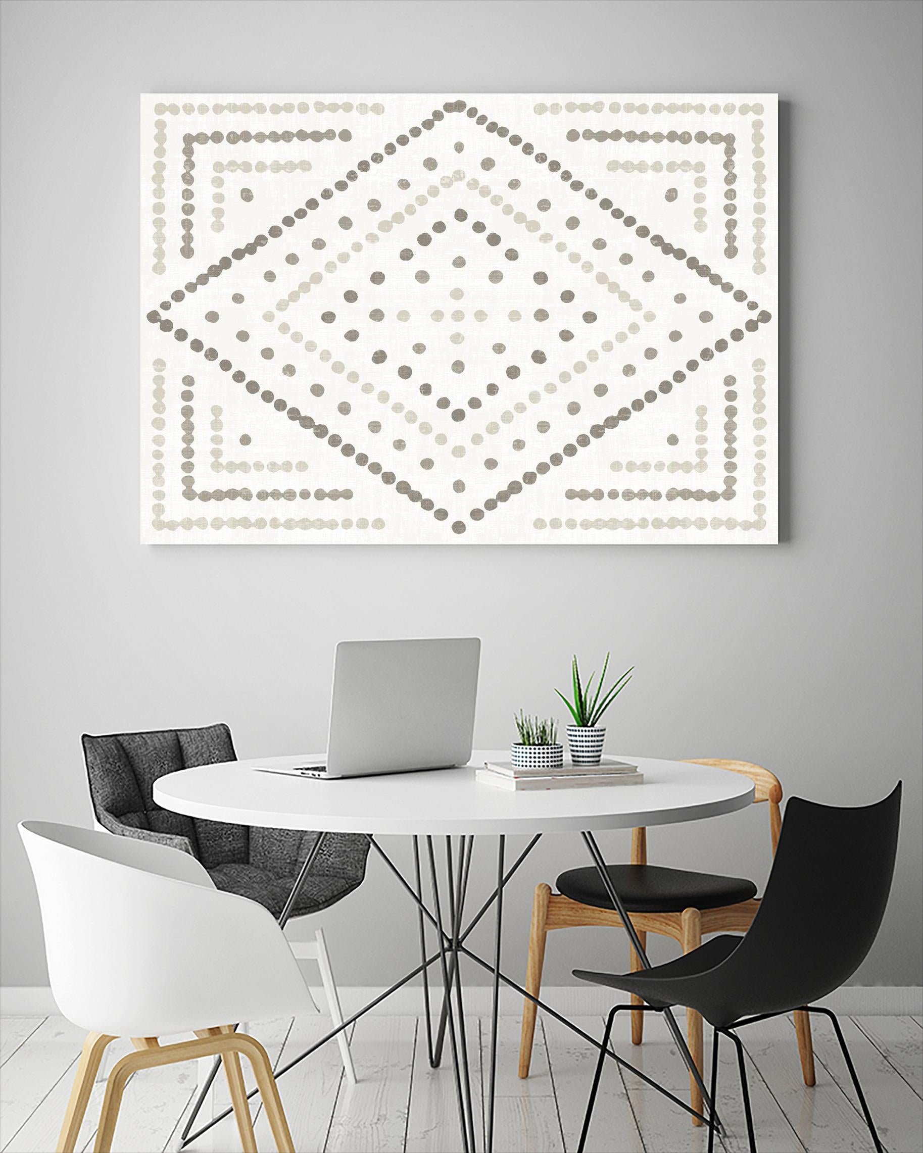 Daisy Dots Tile II Neutral by Wild Apple on GIANT ART - multi abstract abstract