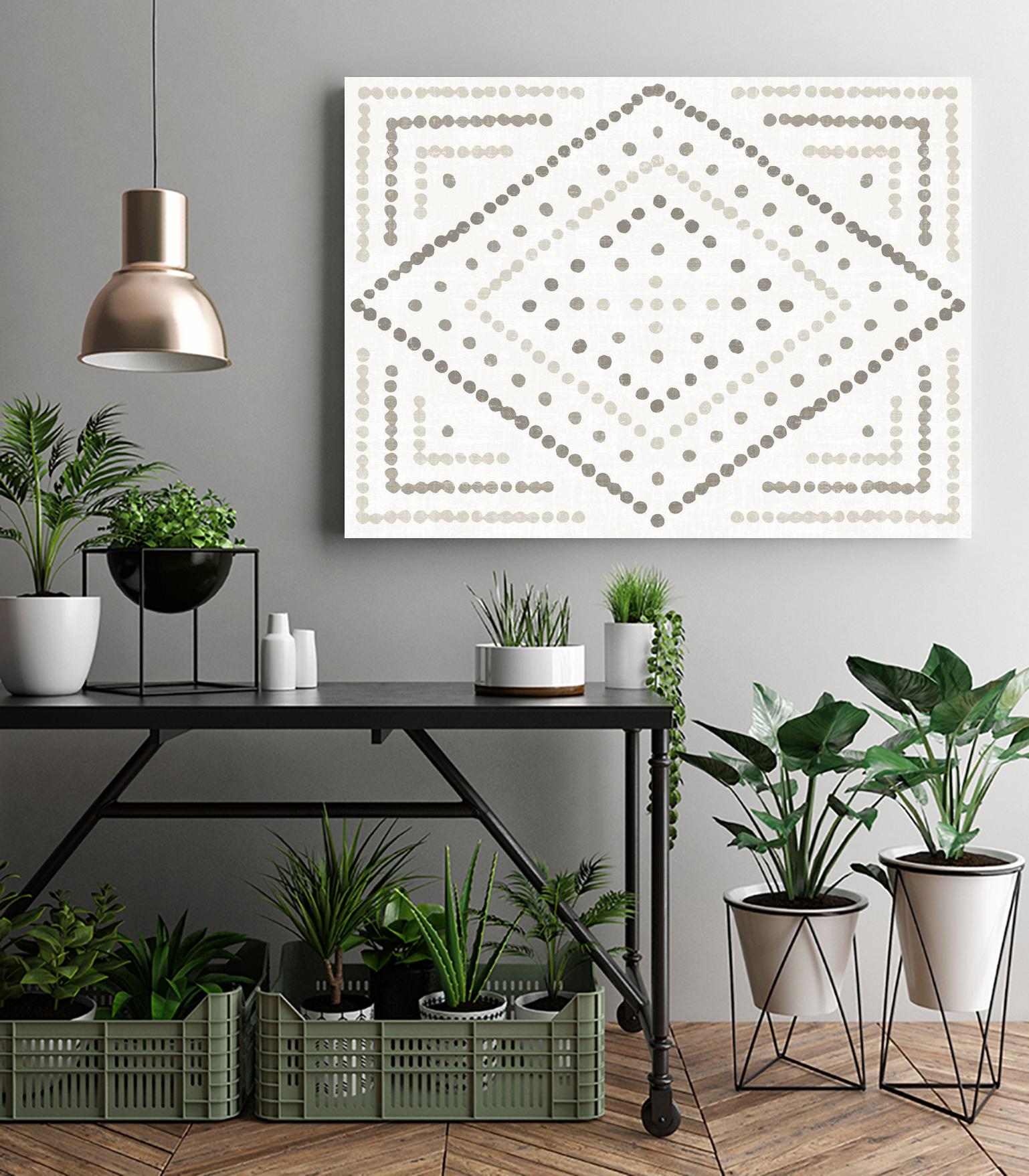 Daisy Dots Tile II Neutral by Wild Apple on GIANT ART - multi abstract abstract