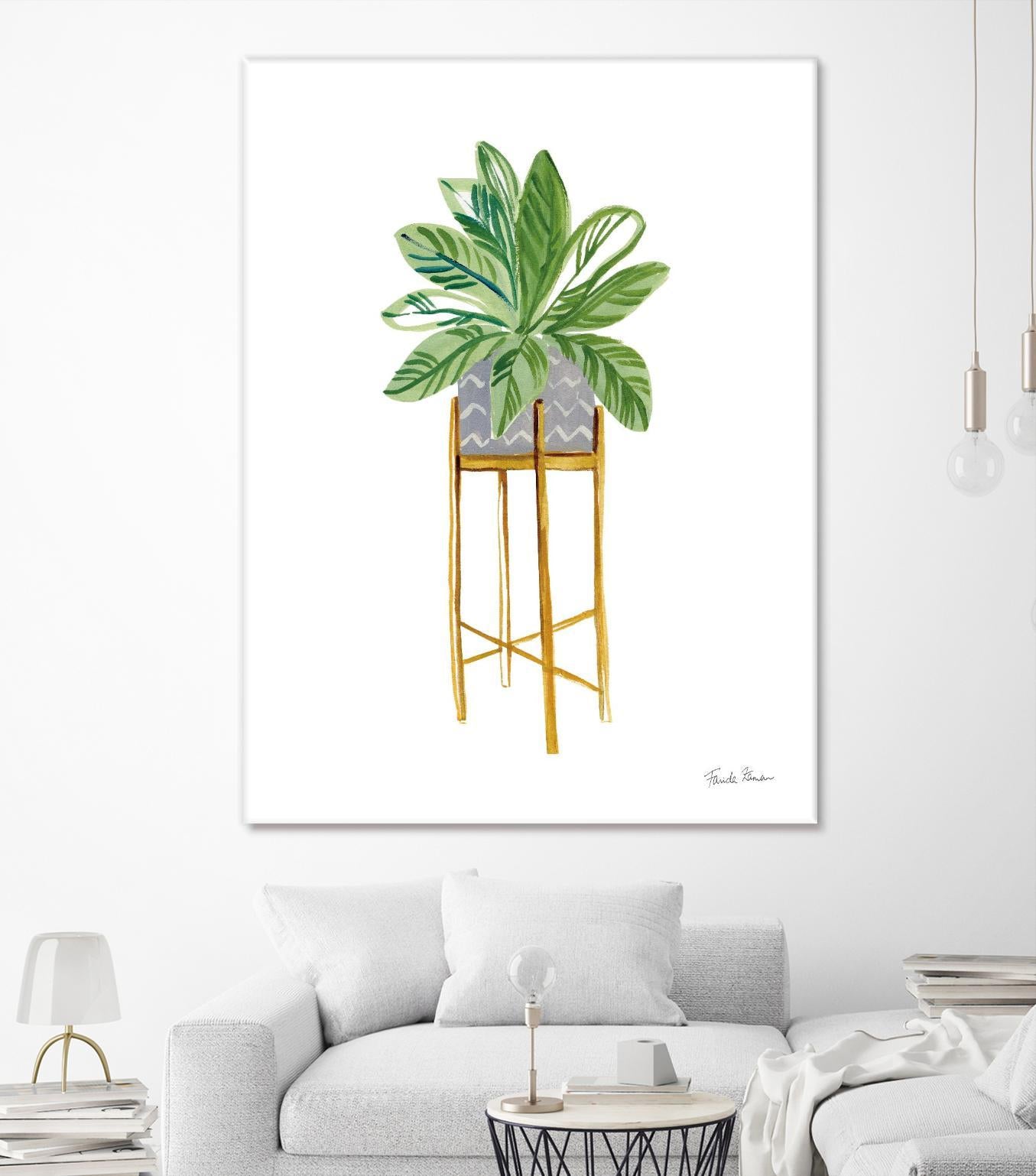 Green House Plants I by Farida Zaman on GIANT ART - botanical gray