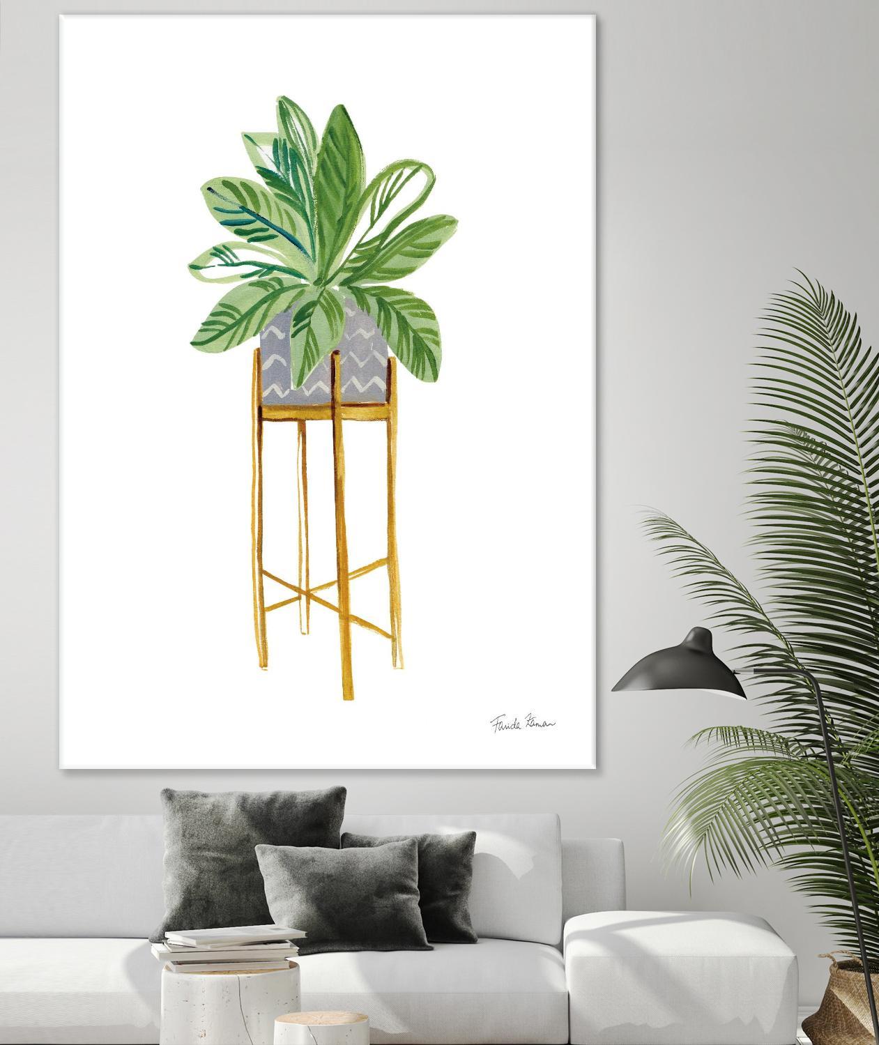 Green House Plants I by Farida Zaman on GIANT ART - botanical gray