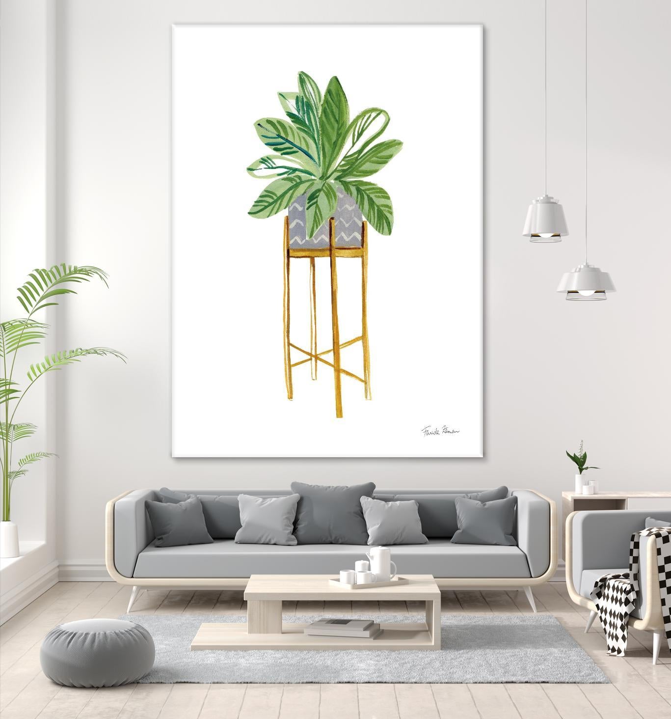 Green House Plants I by Farida Zaman on GIANT ART - botanical gray