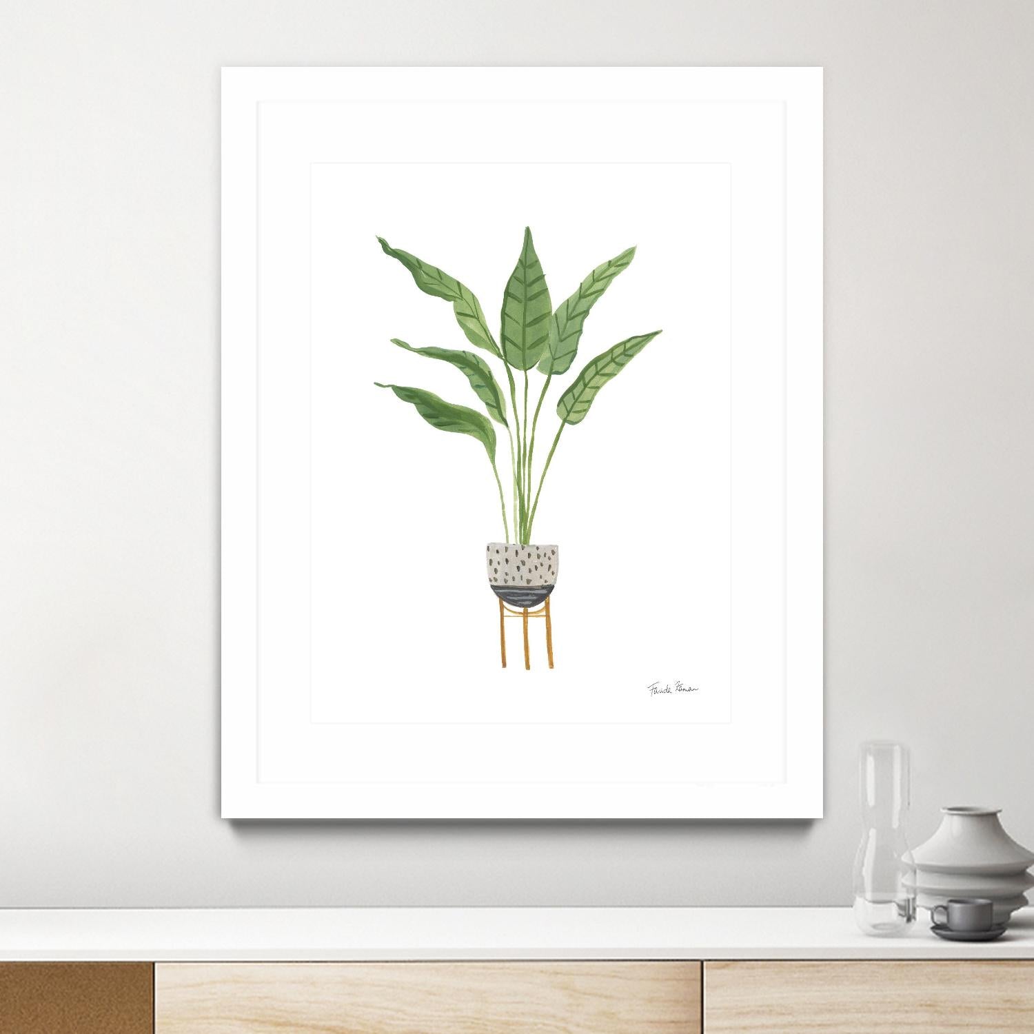 Green House Plants III by Farida Zaman on GIANT ART - botanical gray