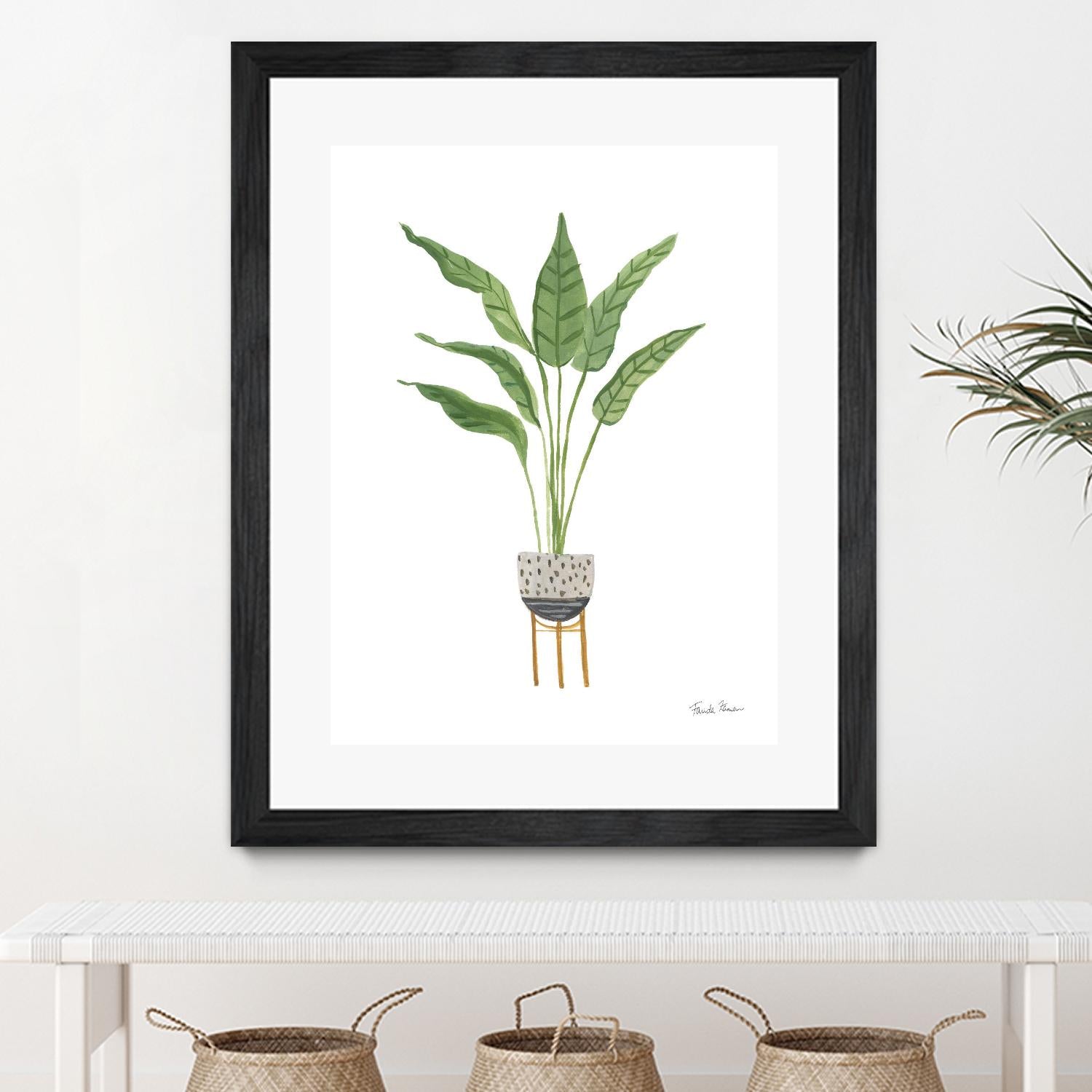 Green House Plants III by Farida Zaman on GIANT ART - botanical gray