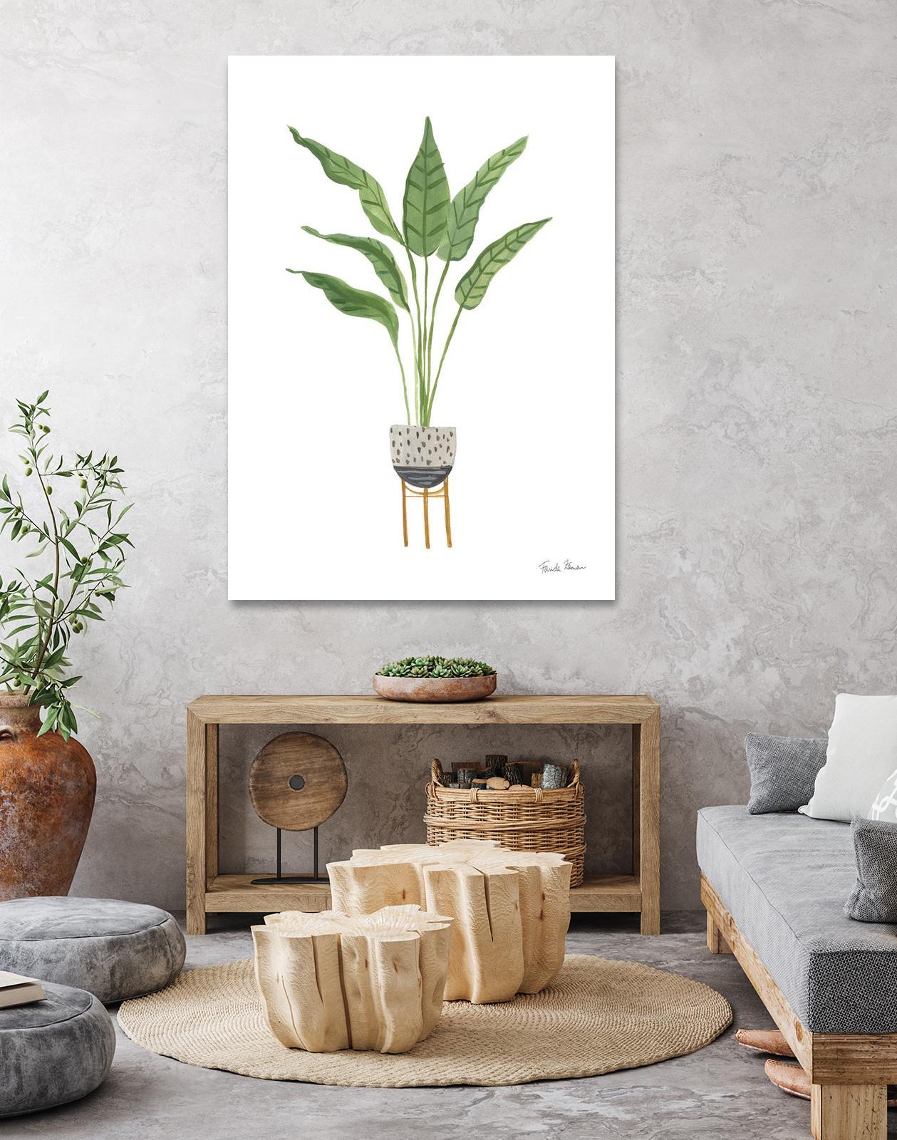 Green House Plants III by Farida Zaman on GIANT ART - botanical gray