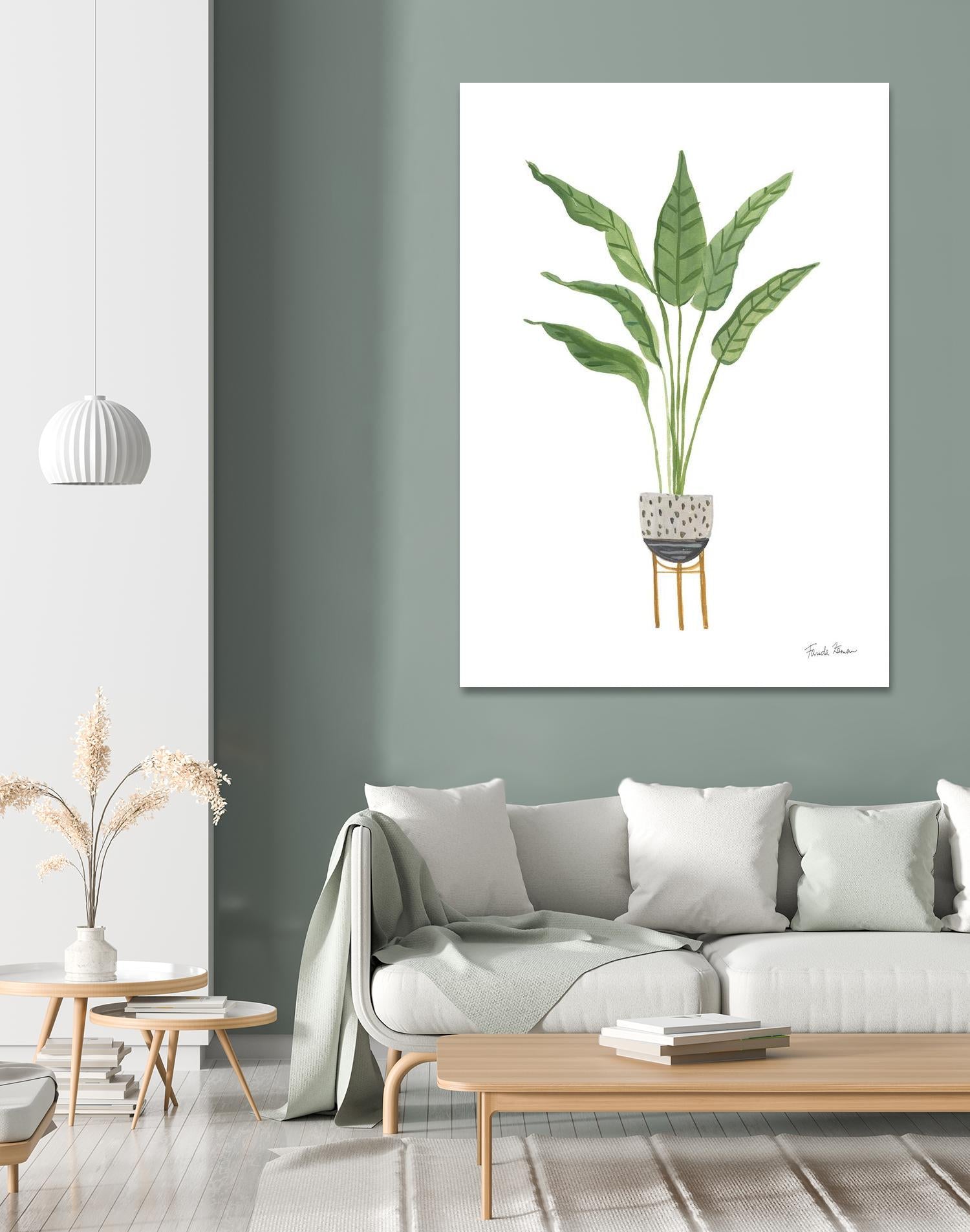 Green House Plants III by Farida Zaman on GIANT ART - botanical gray