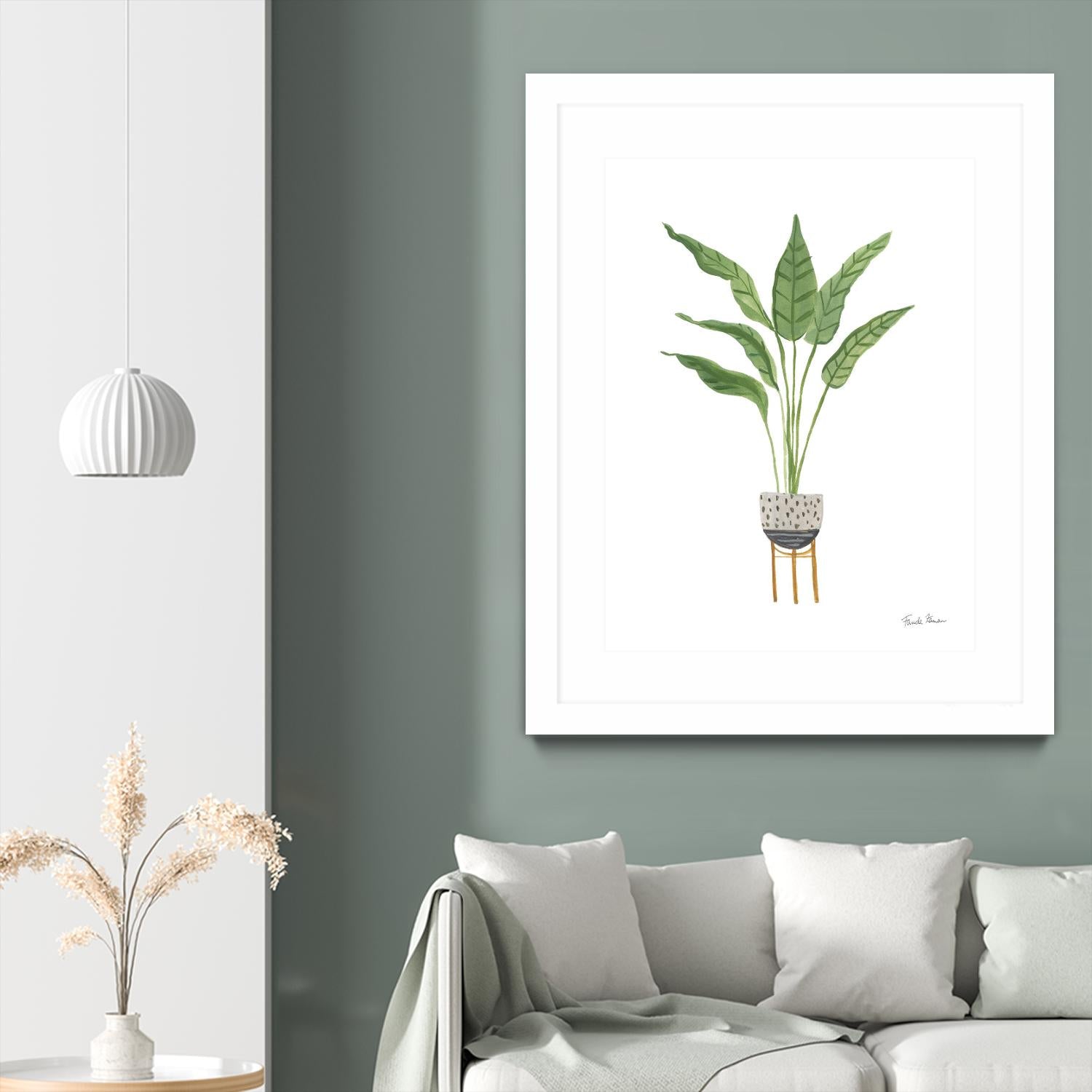 Green House Plants III by Farida Zaman on GIANT ART - botanical gray