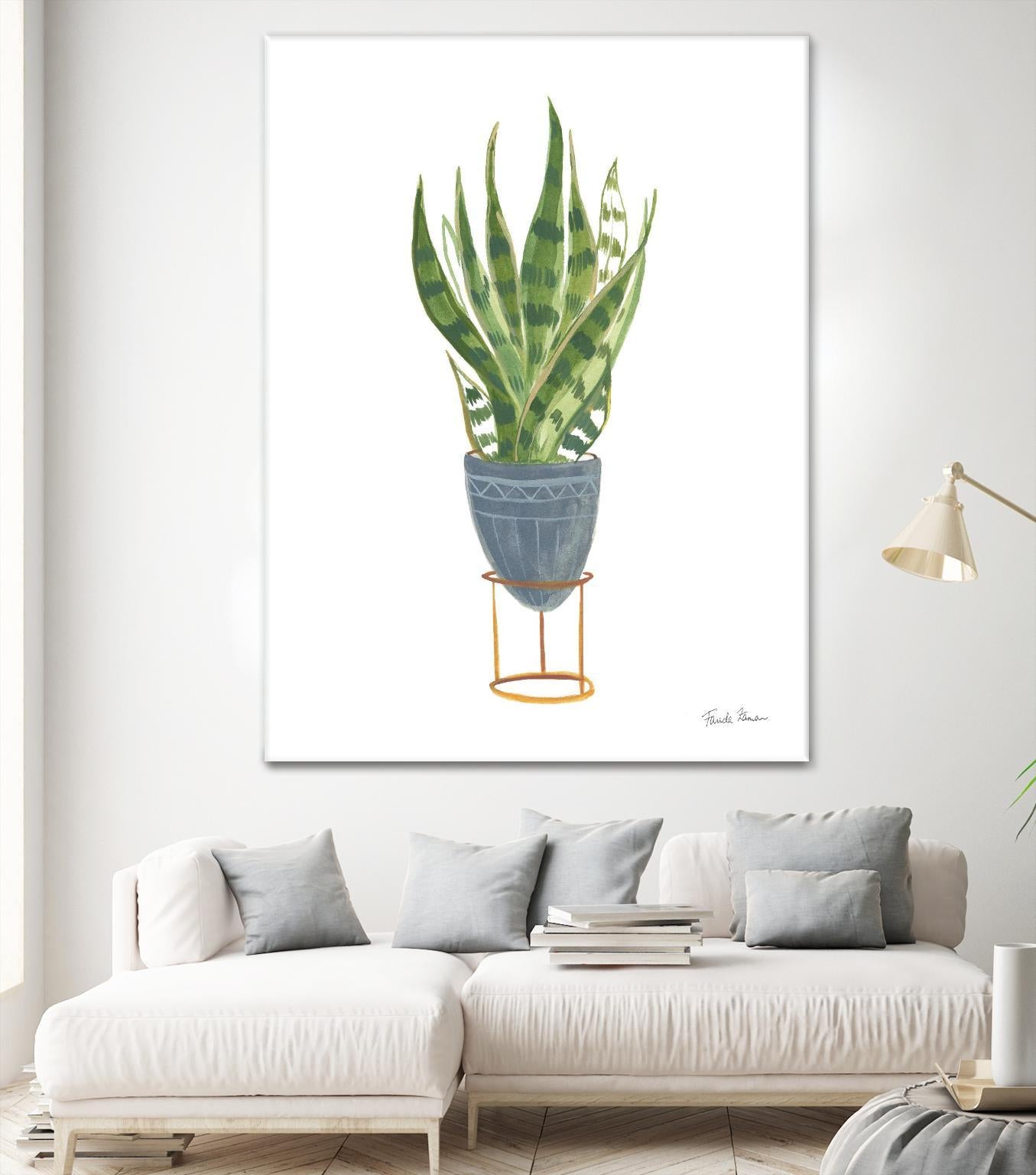 Green House Plants IV by Farida Zaman on GIANT ART - botanical gray
