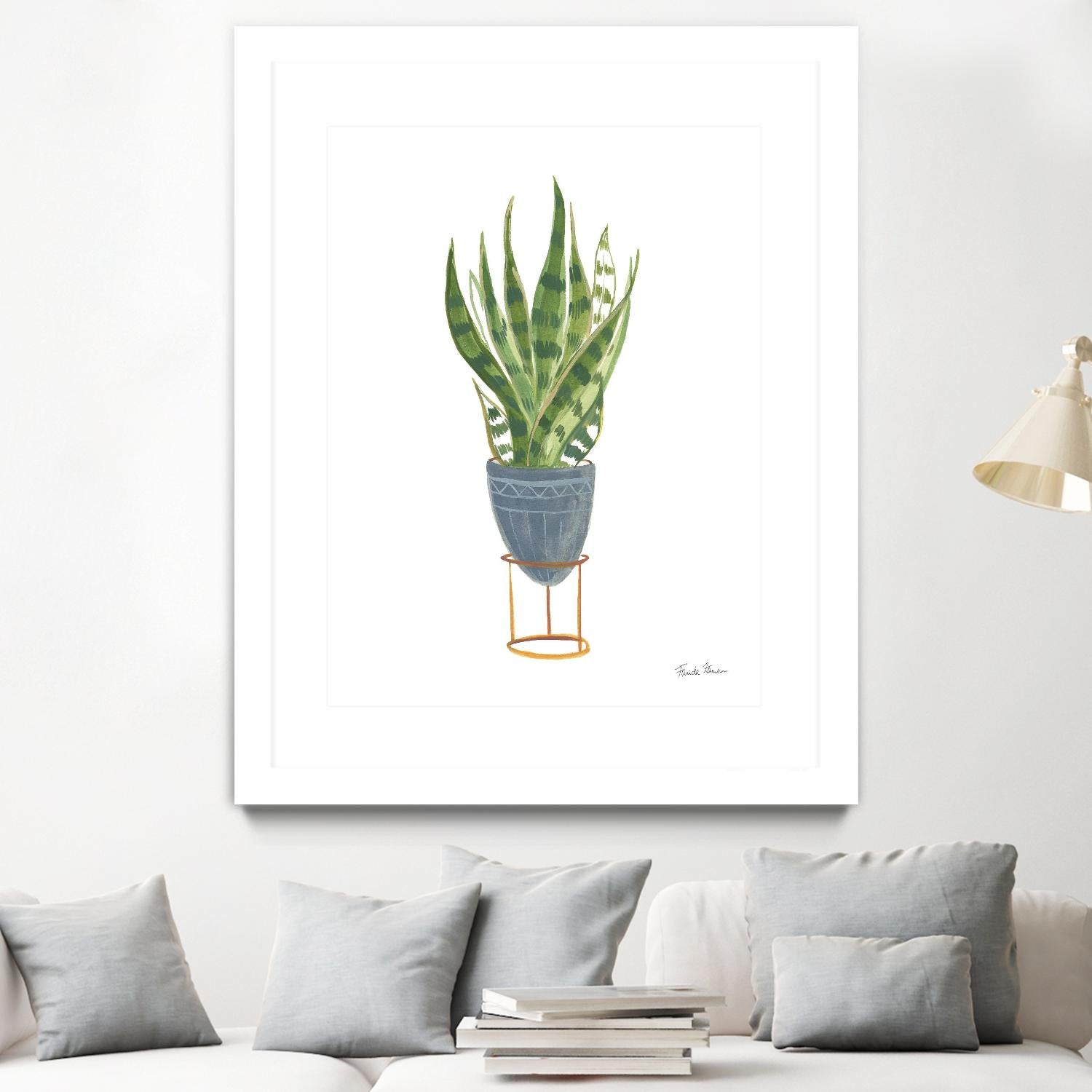 Green House Plants IV by Farida Zaman on GIANT ART - green botanical illustrative