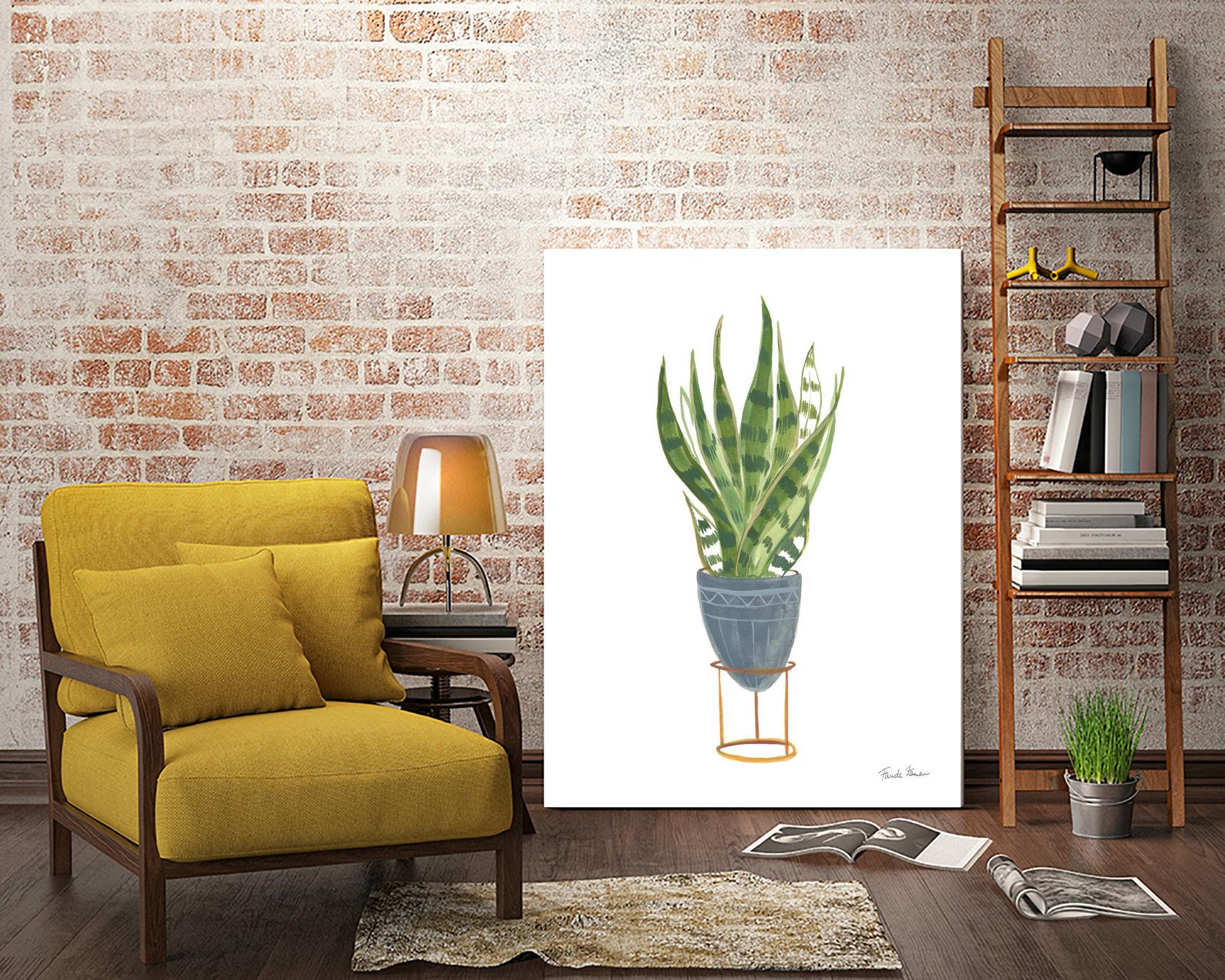Green House Plants IV by Farida Zaman on GIANT ART - green botanical illustrative