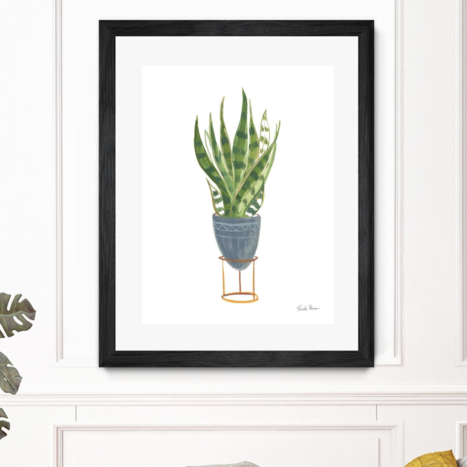 Green House Plants IV by Farida Zaman on GIANT ART - green botanical illustrative
