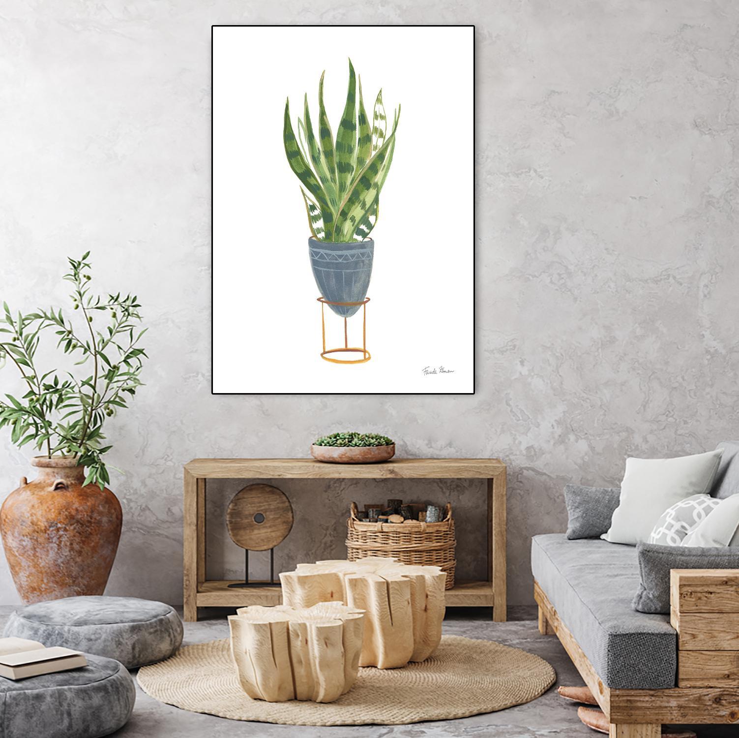 Green House Plants IV by Farida Zaman on GIANT ART - botanical gray