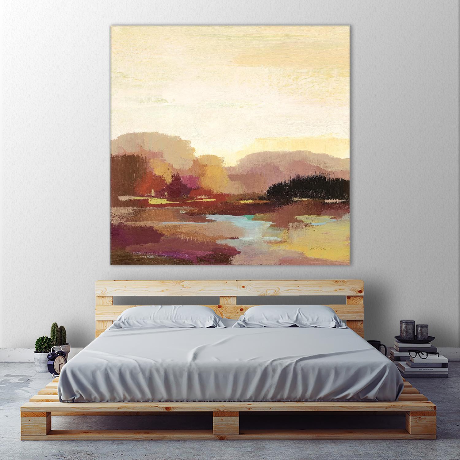 Maroon Landscape by Silvia Vassileva on GIANT ART - abstract abstract