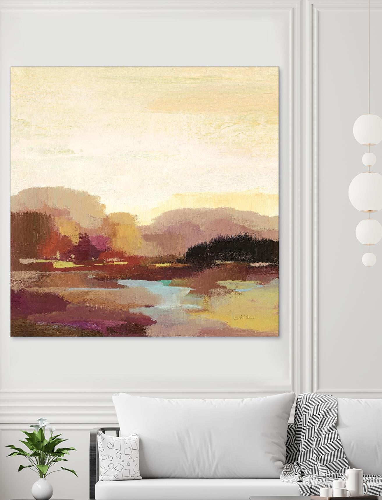 Maroon Landscape by Silvia Vassileva on GIANT ART - abstract abstract