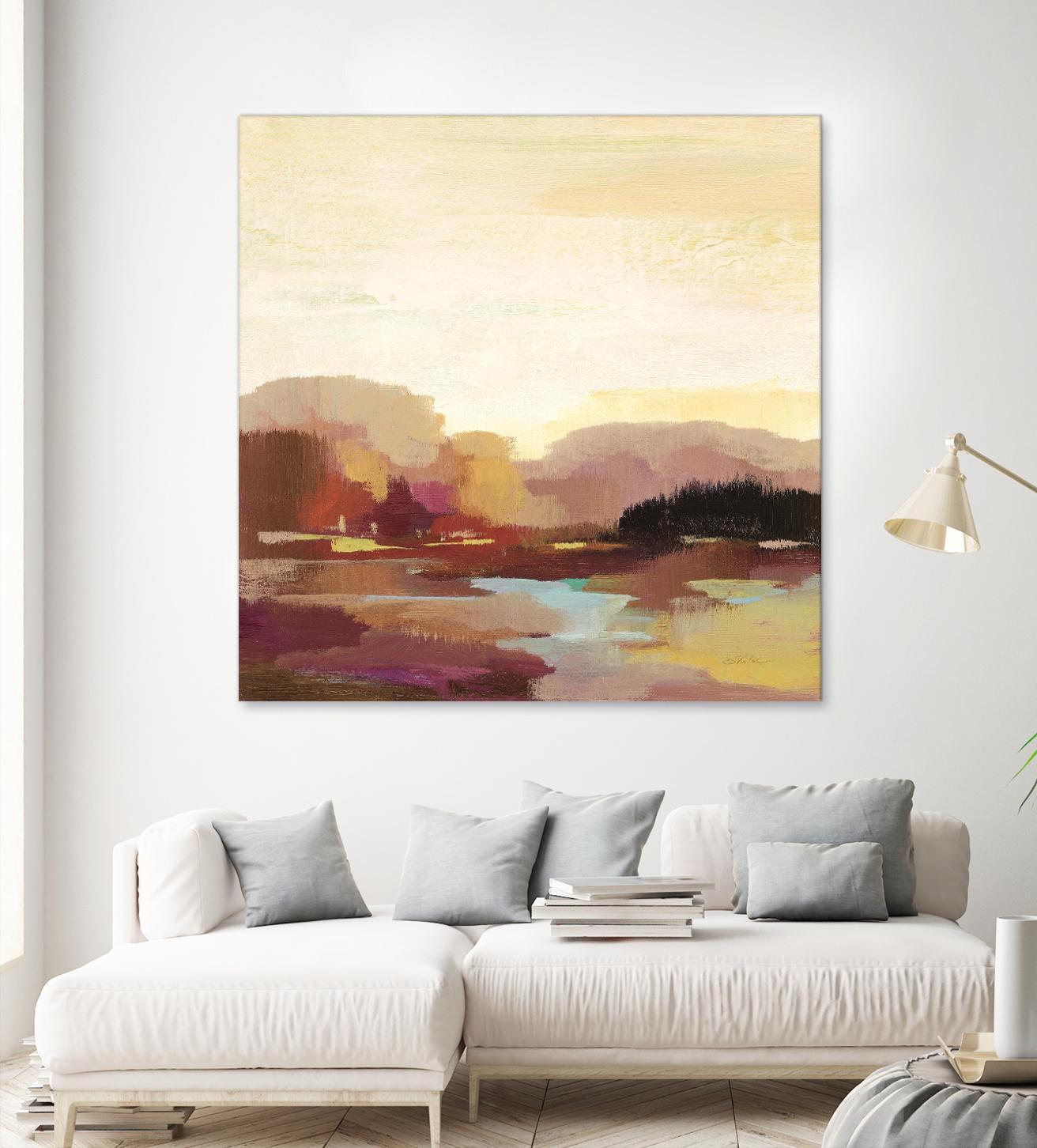 Maroon Landscape by Silvia Vassileva on GIANT ART - abstract abstract