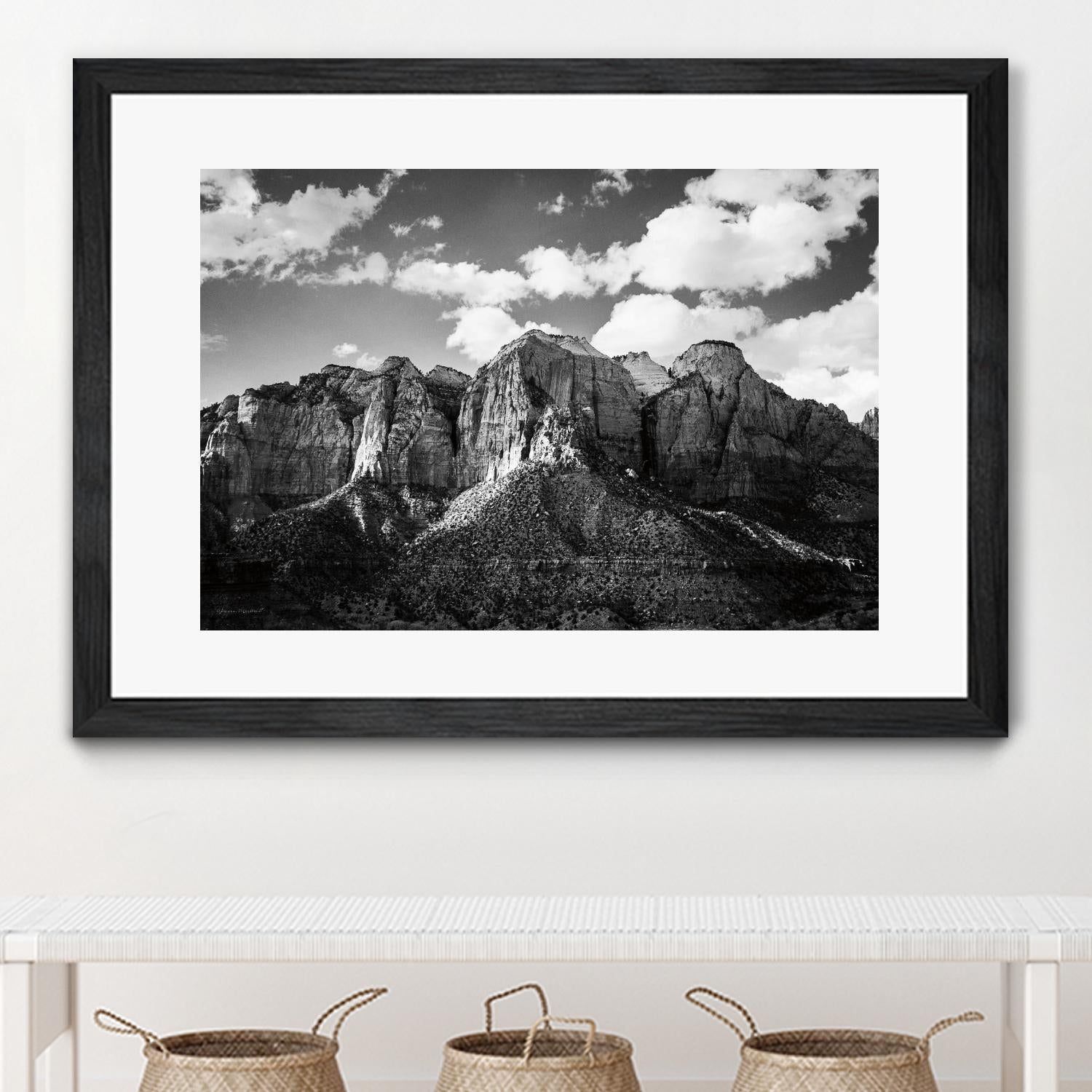 Zion Canyon I by Laura Marshall on GIANT ART - landscape black