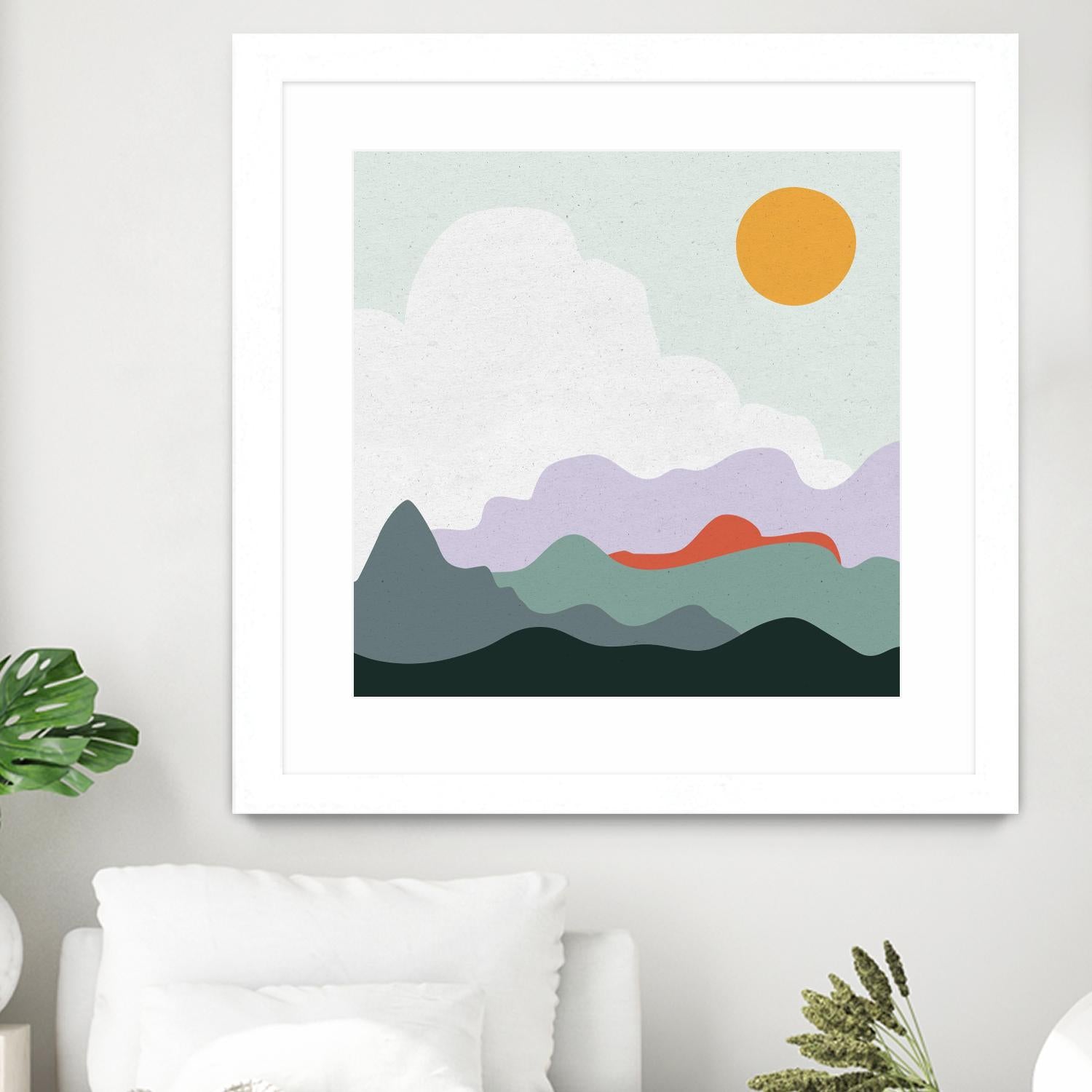 Mountainous I by Sara Zieve on GIANT ART - landscape circle