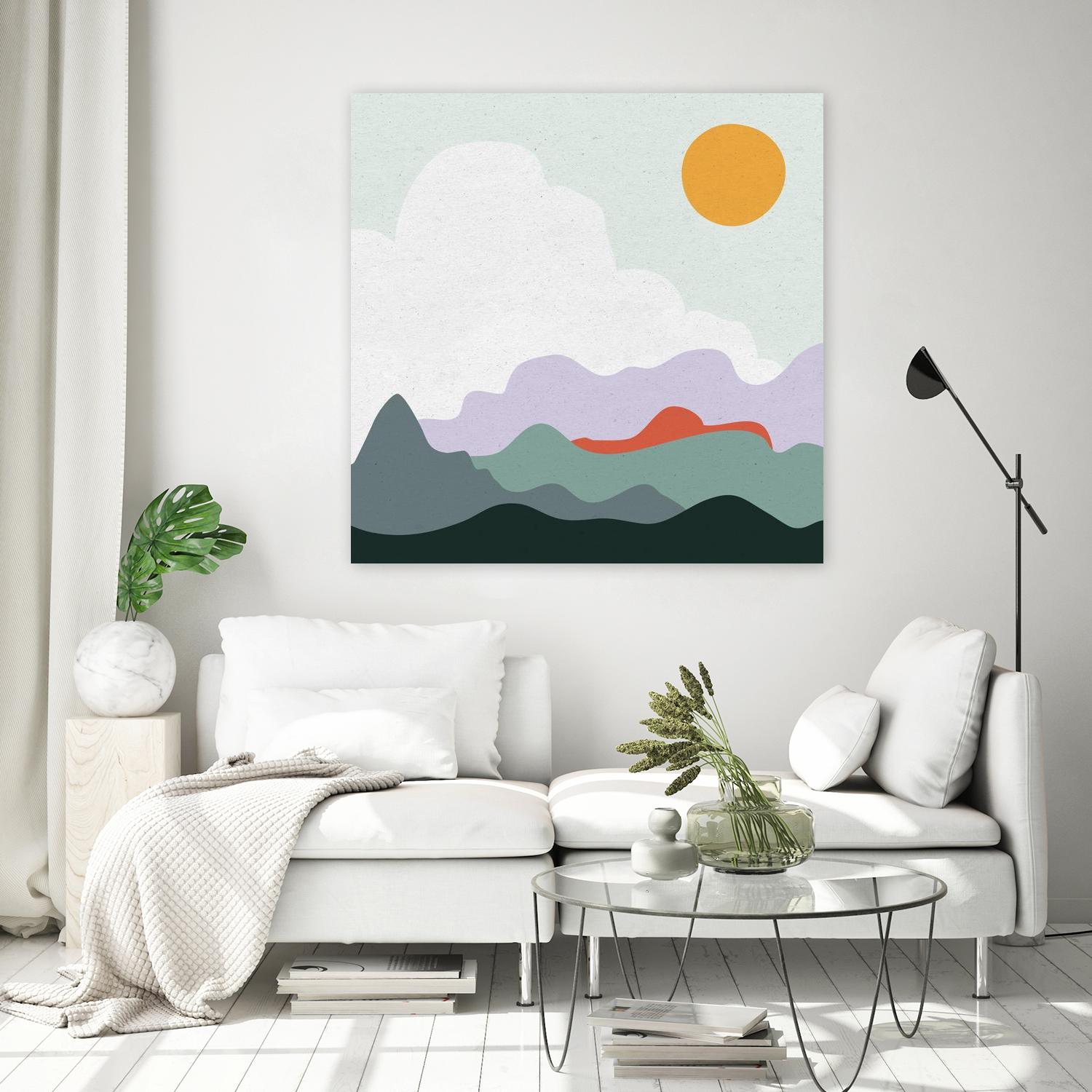 Mountainous I by Sara Zieve on GIANT ART - green landscape mountains