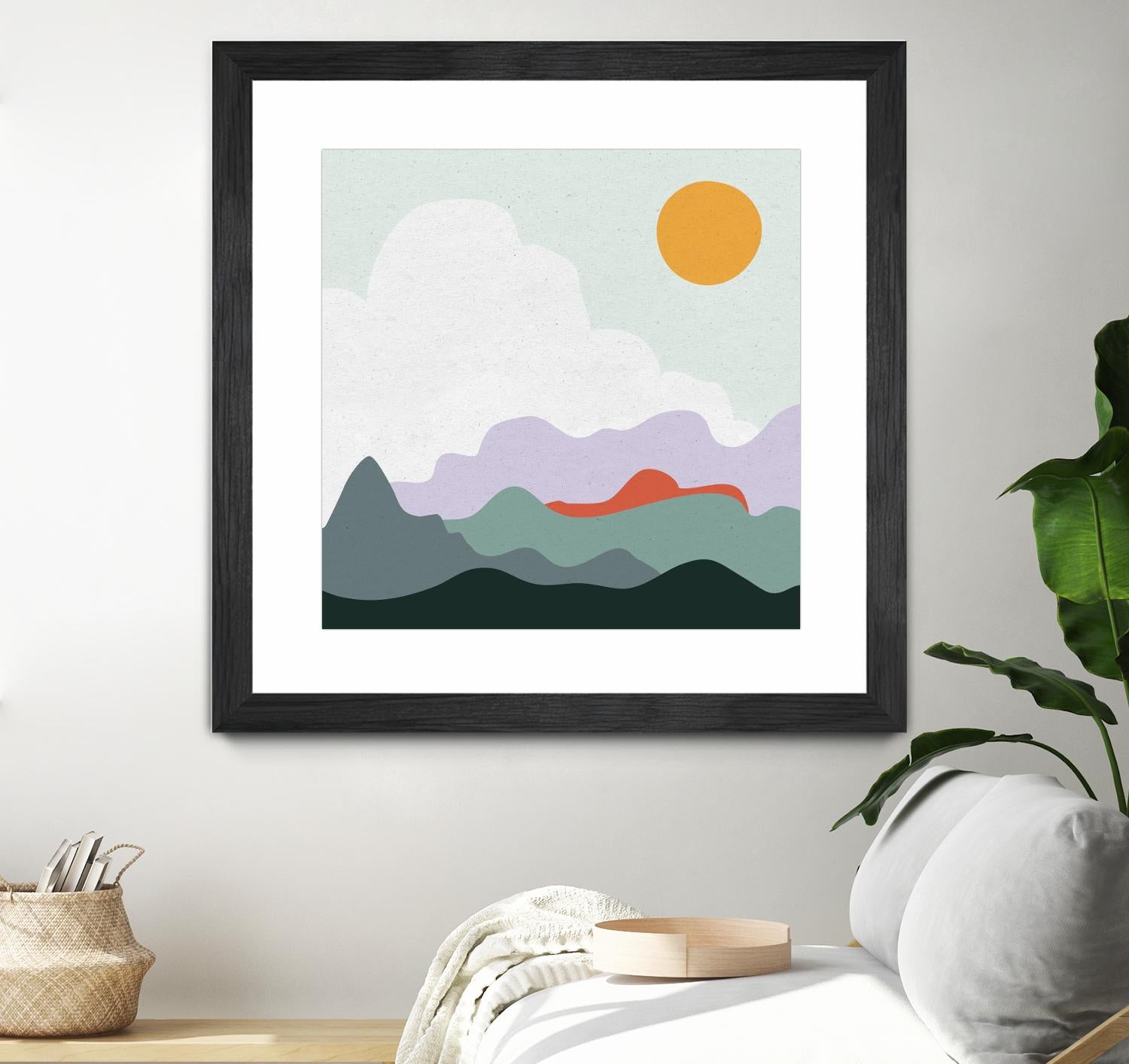 Mountainous I by Sara Zieve on GIANT ART - landscape circle