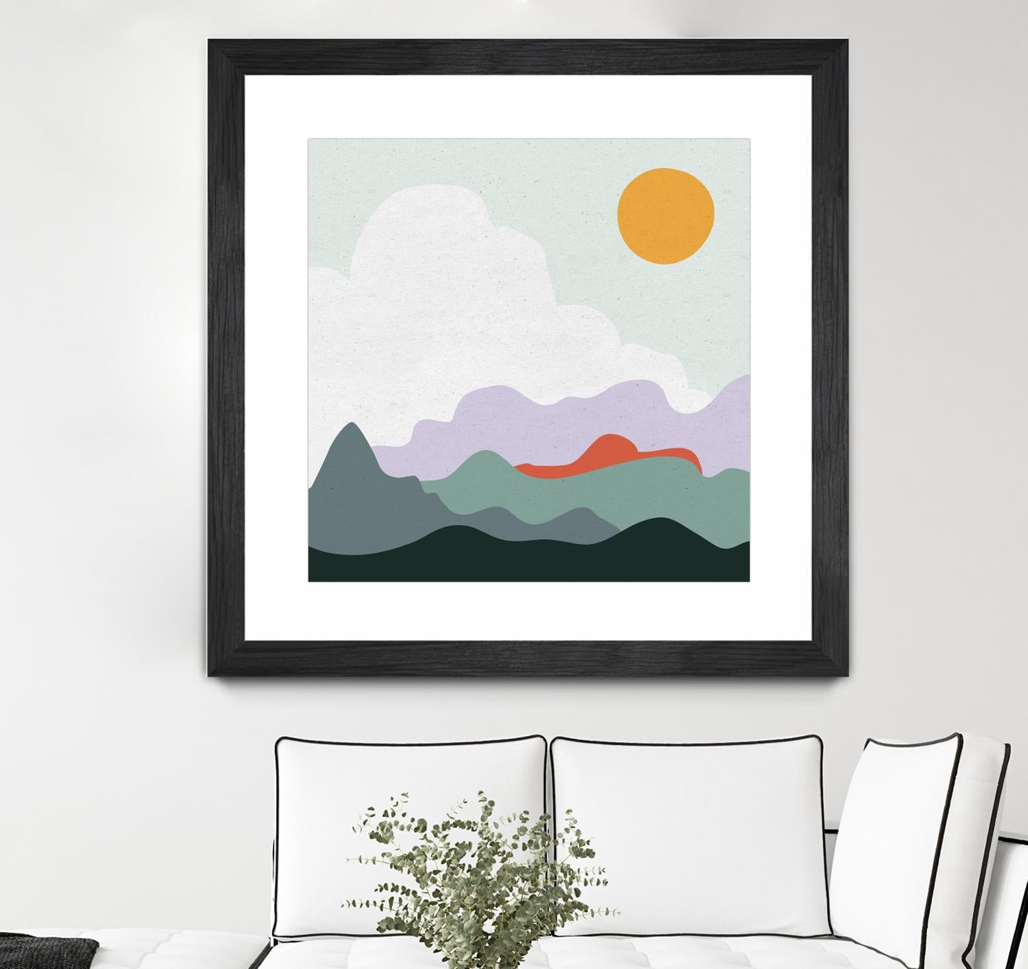 Mountainous I by Sara Zieve on GIANT ART - landscape circle