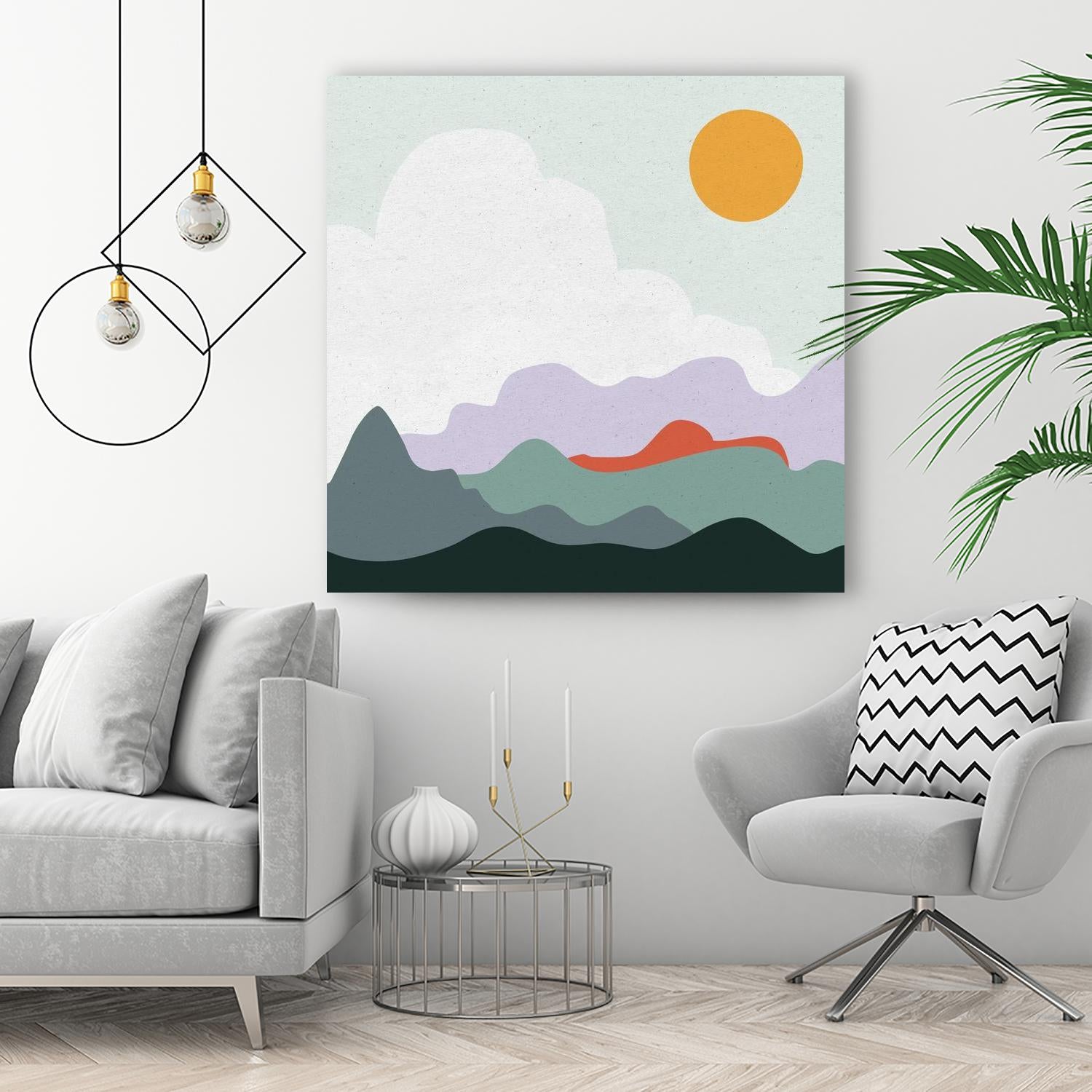 Mountainous I by Sara Zieve on GIANT ART - green landscape mountains