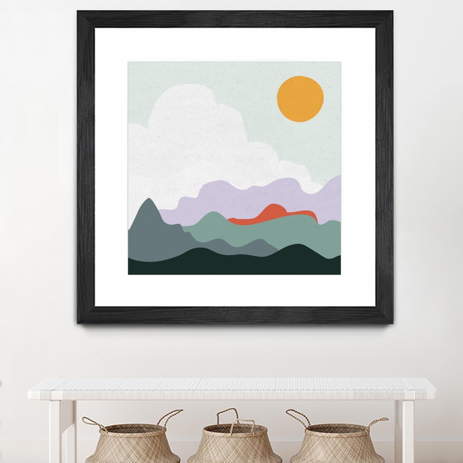 Mountainous I by Sara Zieve on GIANT ART - landscape circle