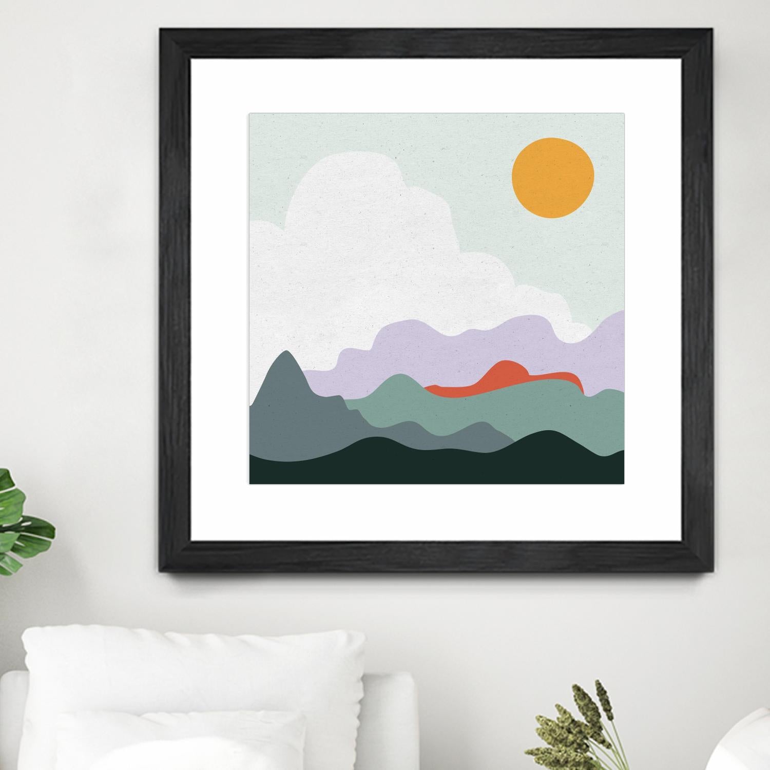 Mountainous I by Sara Zieve on GIANT ART - landscape circle