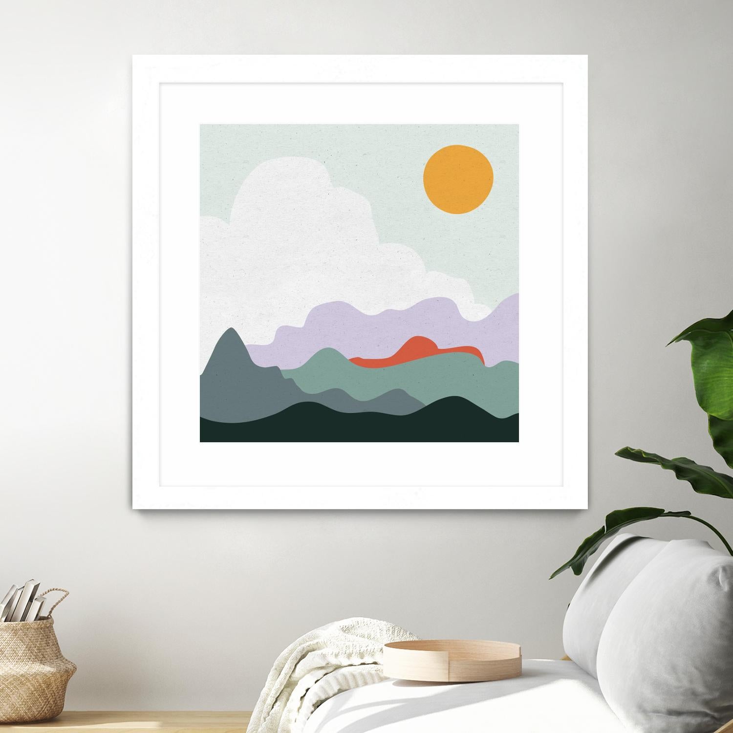 Mountainous I by Sara Zieve on GIANT ART - landscape circle