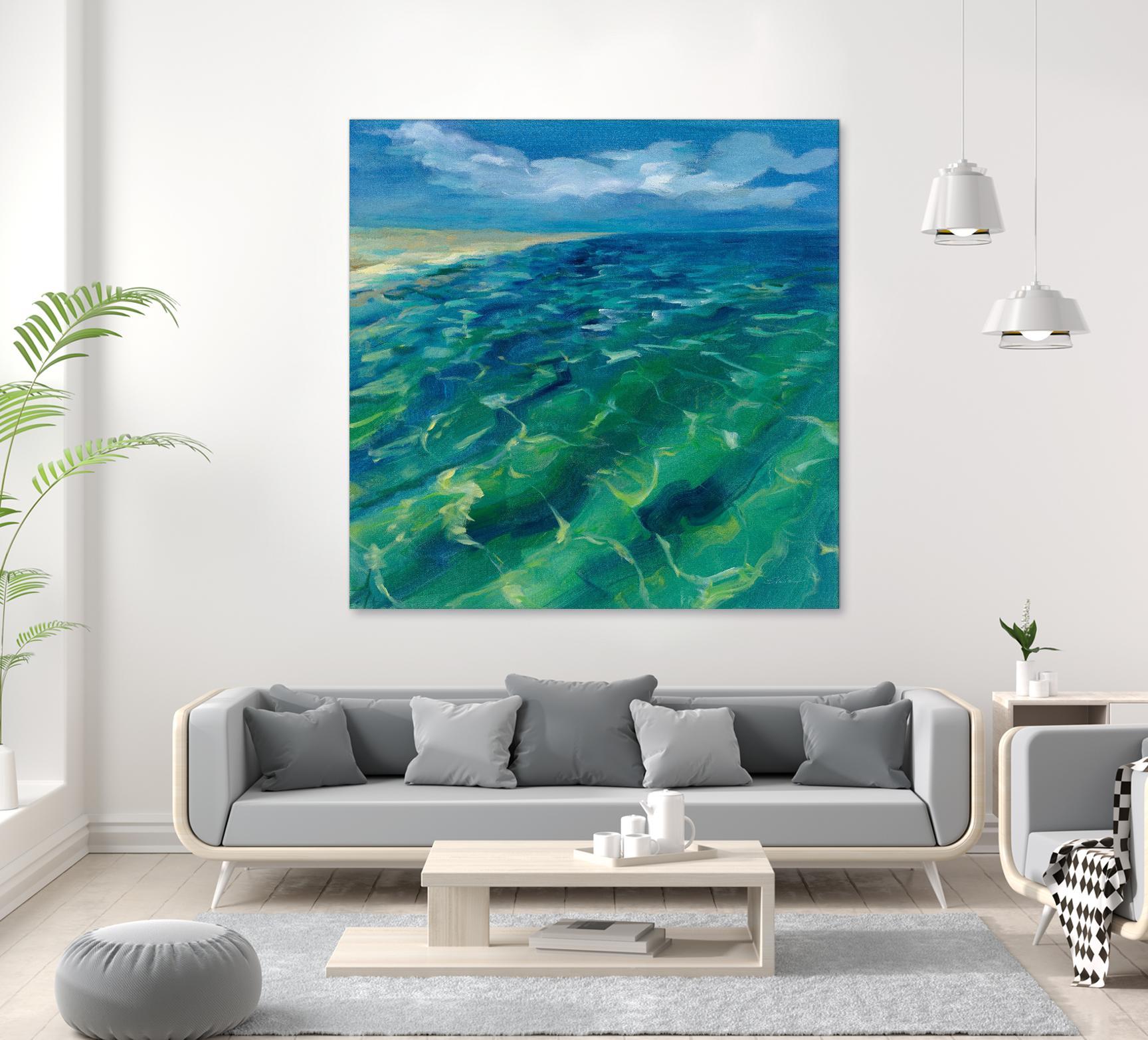 Sunny Sea Reflections by Silvia Vassileva on GIANT ART - coastal & nautical aqua