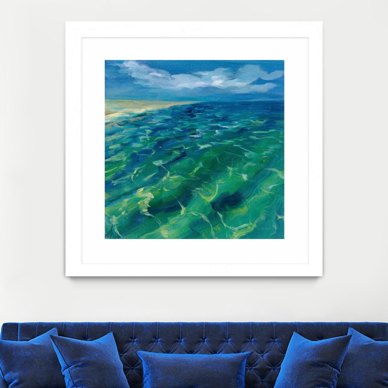 Sunny Sea Reflections by Silvia Vassileva on GIANT ART - coastal & nautical aqua