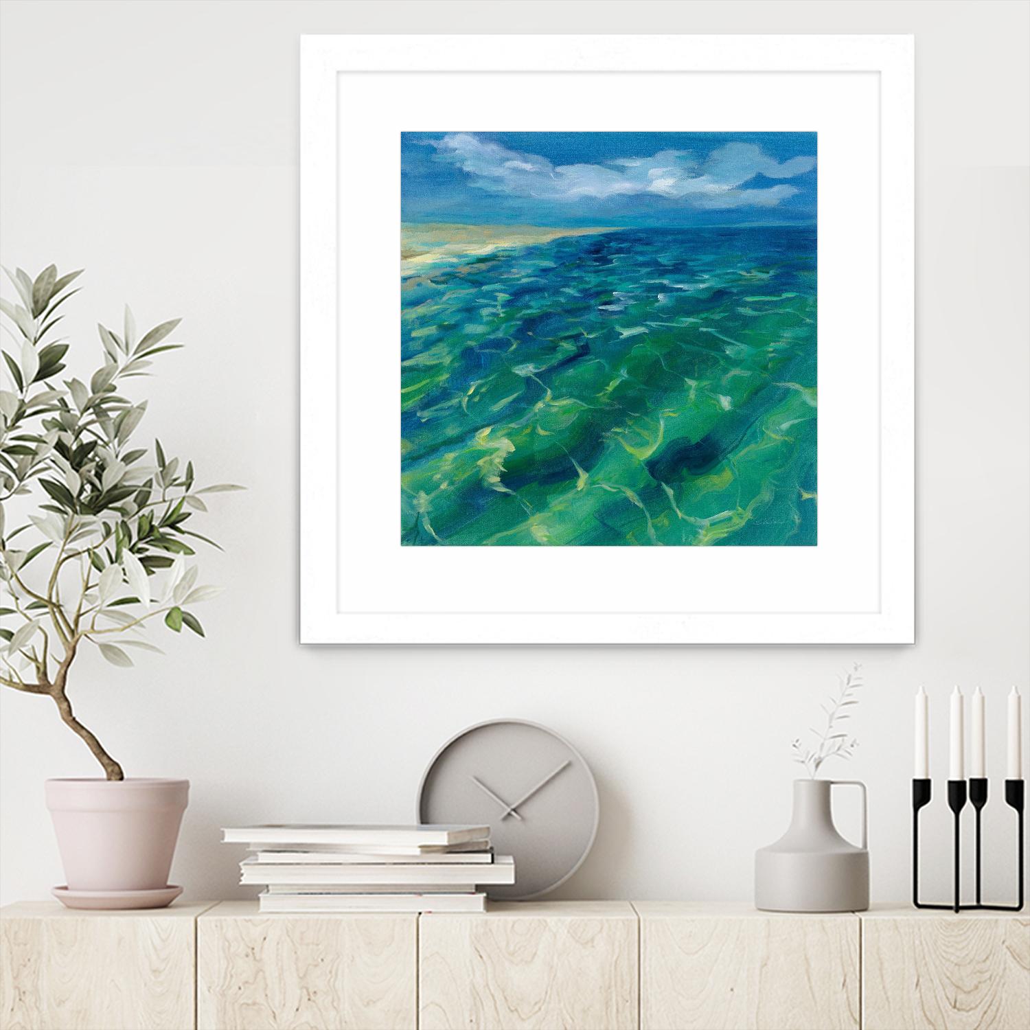 Sunny Sea Reflections by Silvia Vassileva on GIANT ART - coastal & nautical aqua