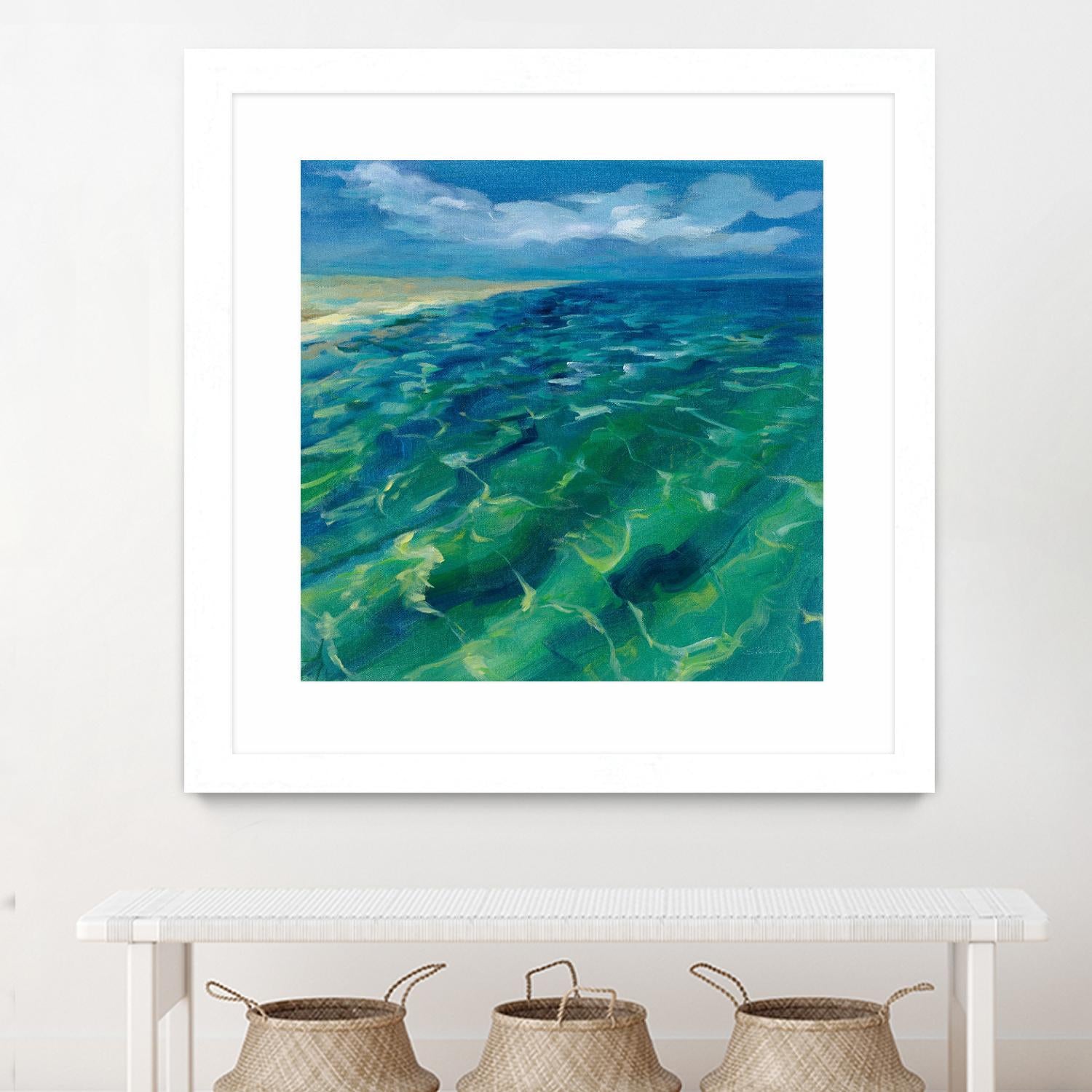 Sunny Sea Reflections by Silvia Vassileva on GIANT ART - coastal & nautical aqua